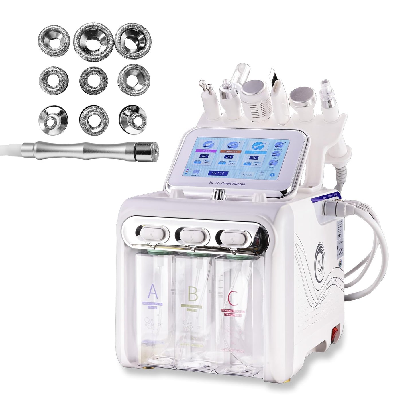 Hydrogen Oxygen 7 in1 Diamond Microdermabrasion Machine,Facial Peeling Skin Care for Salon Personal Home Use