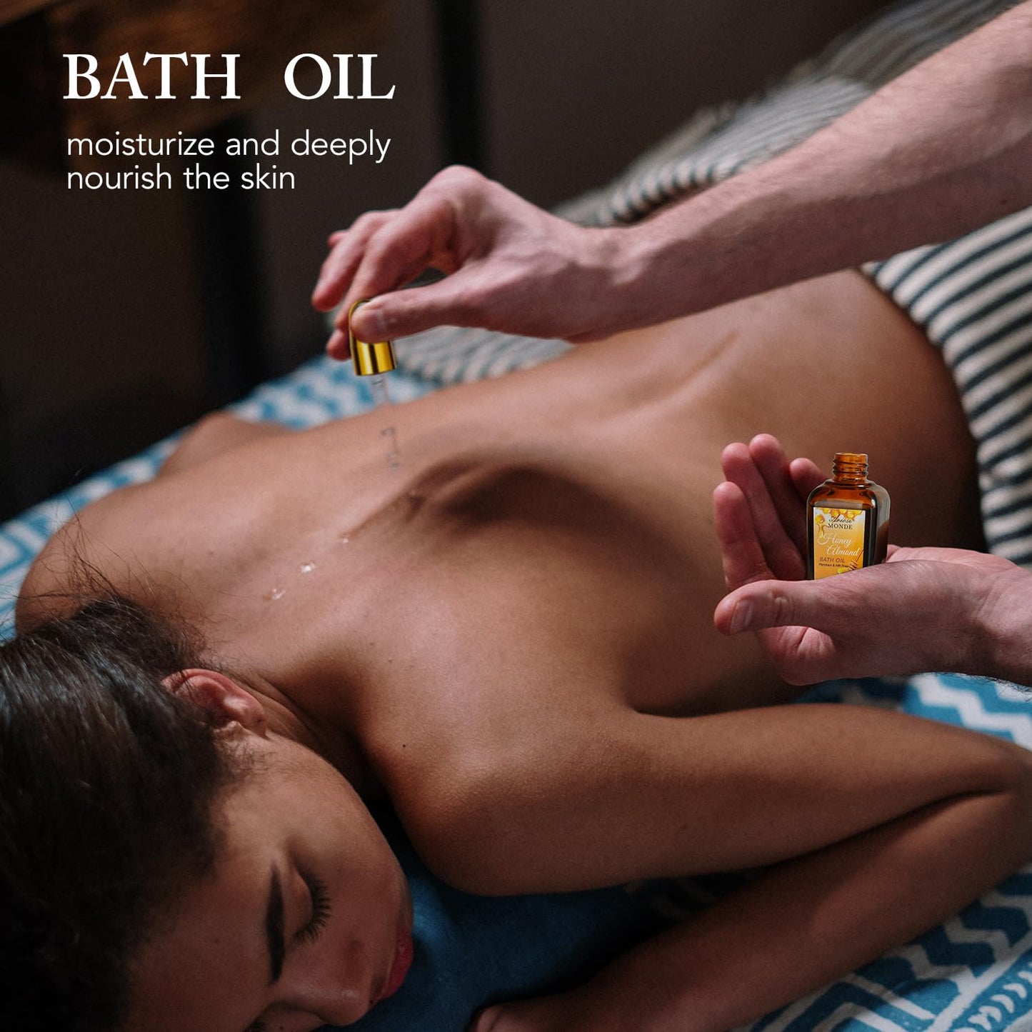 Luxury Bath & Body Gift Set – Honey Almond Spa Basket, 15-Piece Relaxing Home Spa Kit with Bubble Bath, Bath Salts & Body Lotion for Women & Teens