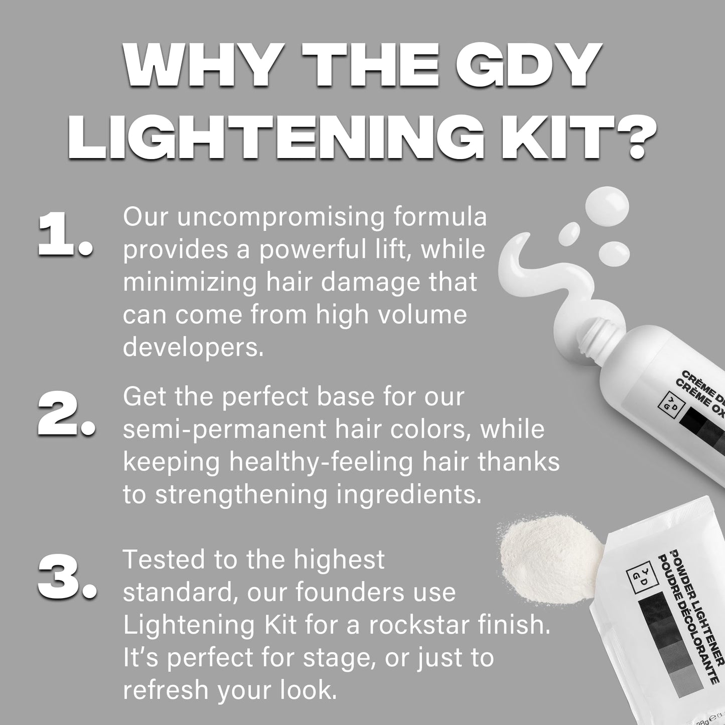 Good Dye Young Hair Lightener Kit with Dust Free Powder Lightener and 25 Volume Developer - Moisturizing Bleaching Kit - Vegan Hair Bleach (4 oz.)