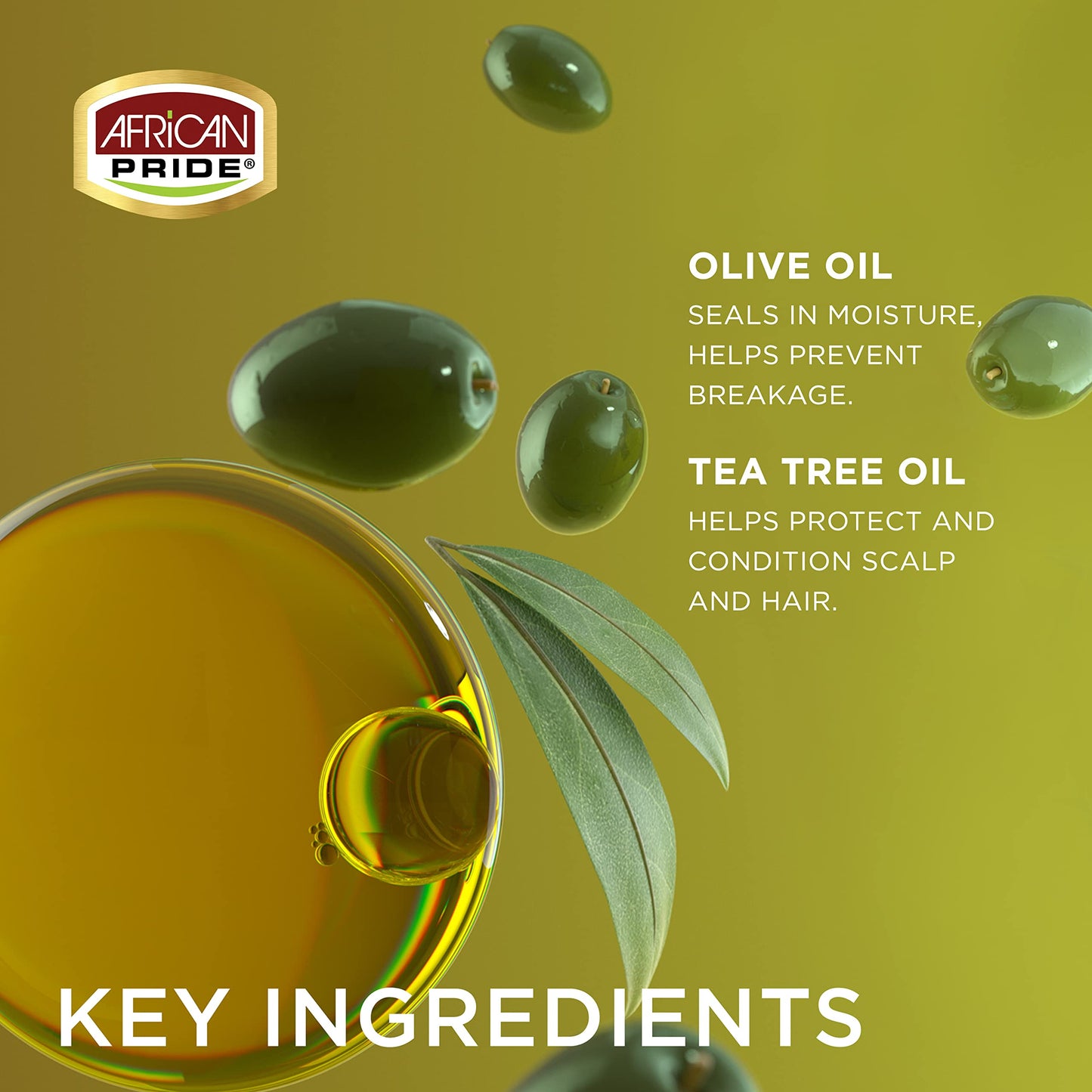 African Pride Olive Miracle Foam Setting Mousse – Non-Flaking, Frizz & Shine Control for Curls, Braids, Weaves, Wigs, Waves & Wraps, 8.5 oz