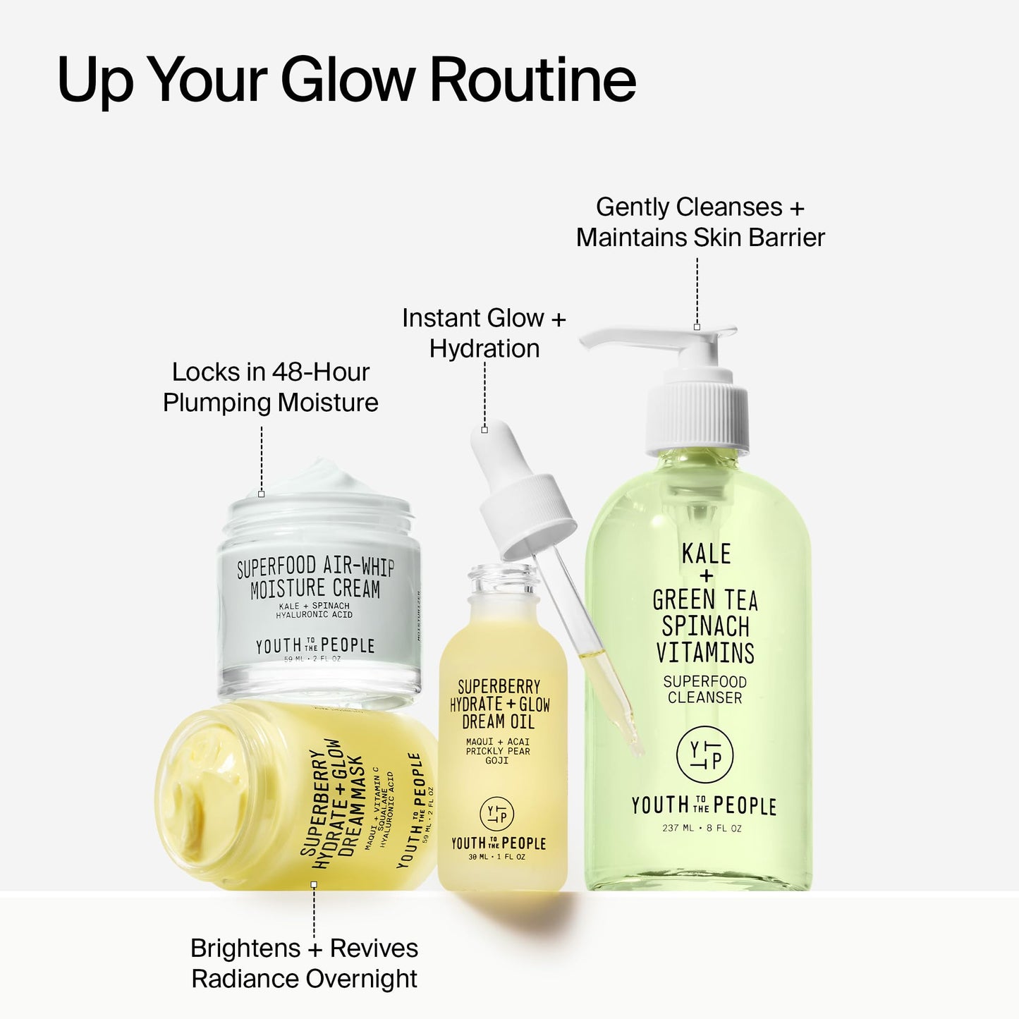 Youth To The People Superberry Hydrate + Glow Dream Face Oil – Ultra-Lightweight, Hydrating, Radiance-Boosting, Vitamin C & Omega Oils, Vegan, 1 fl oz