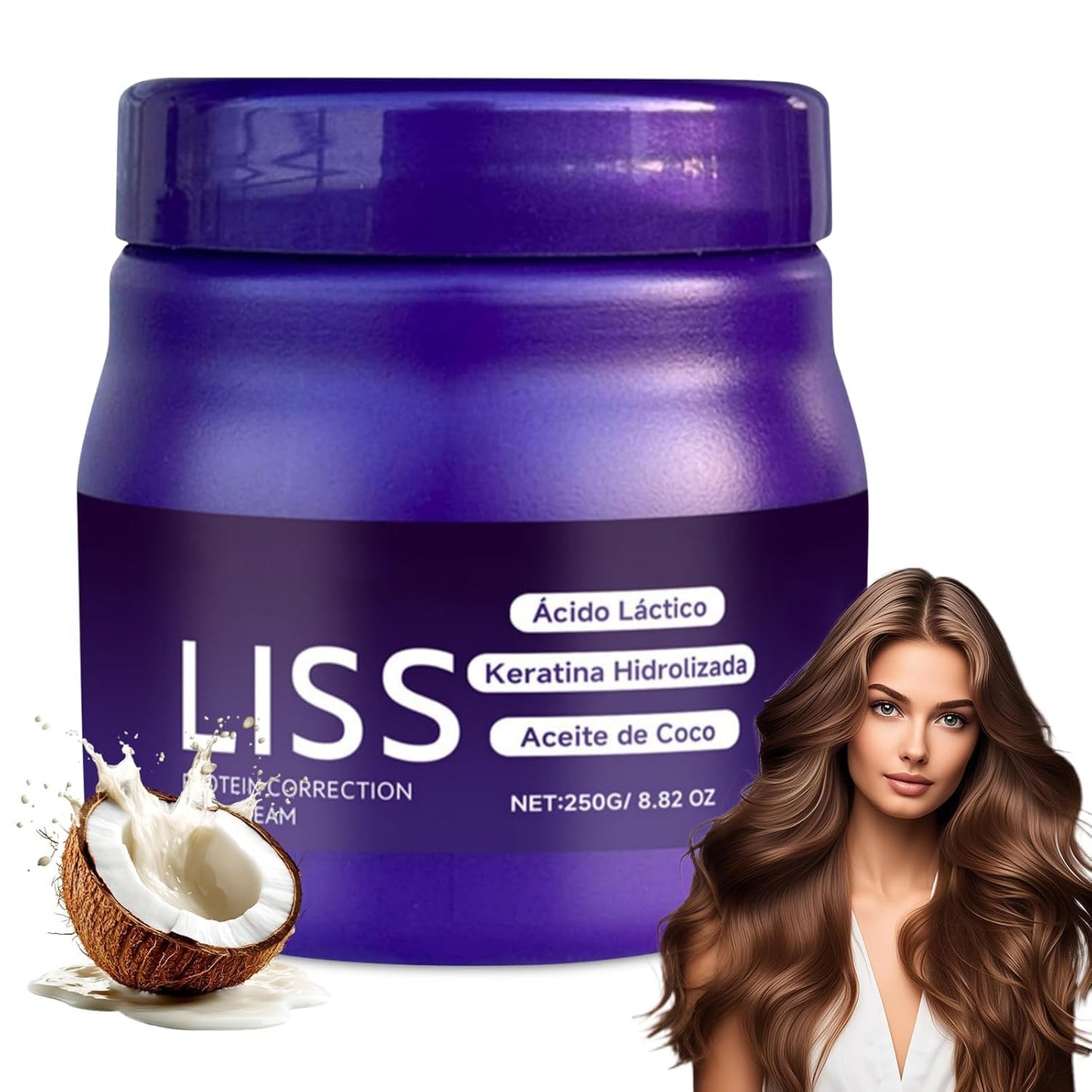 Liss Alisado, Crema Alisadora , Alisado para Cabello Sin Formol, Liss Keratina, Hair Natural Silkiness 1pcs