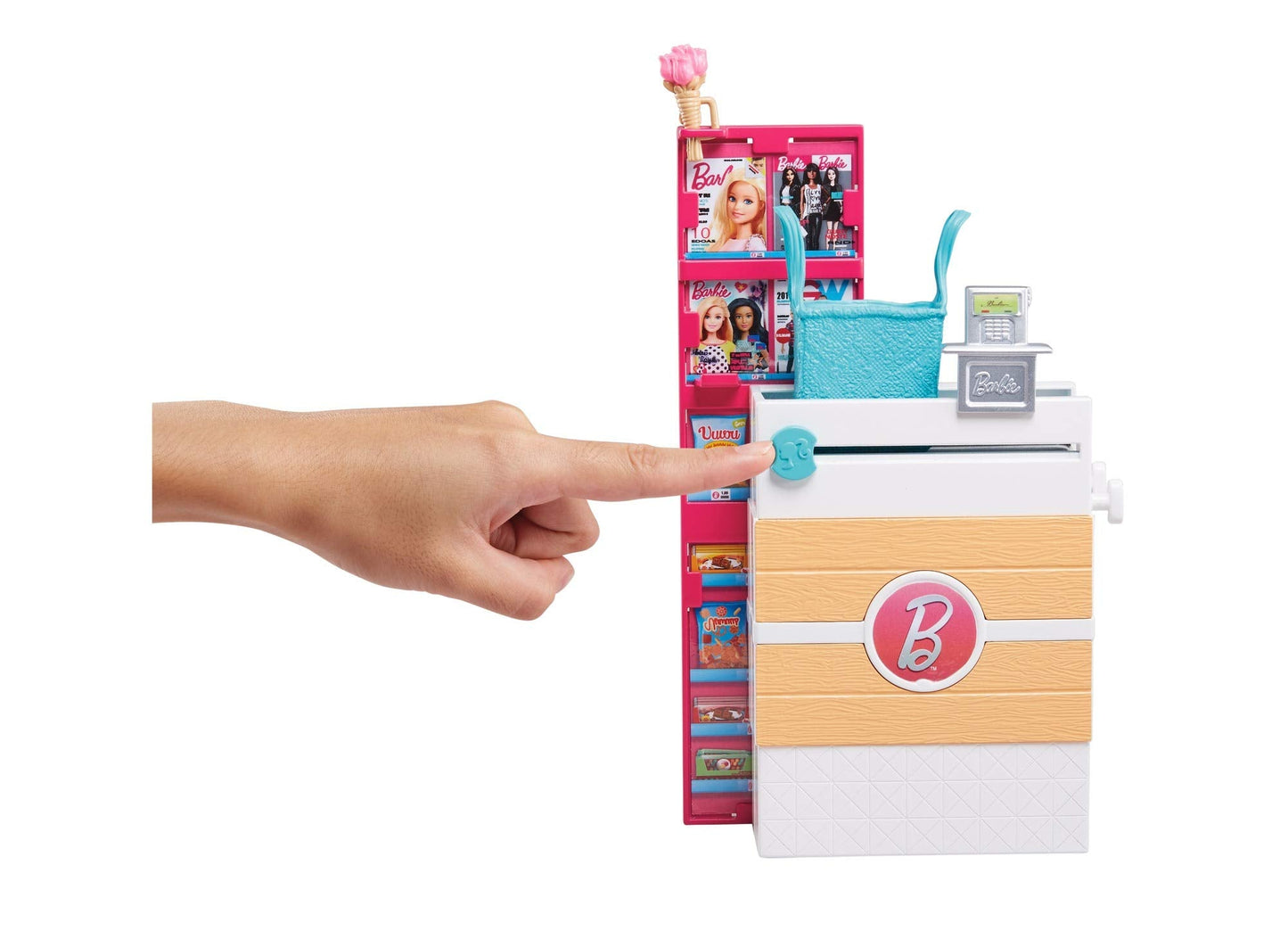 Barbie Doll, Blonde, and Grocery Store with Rolling Cart and Working Belt