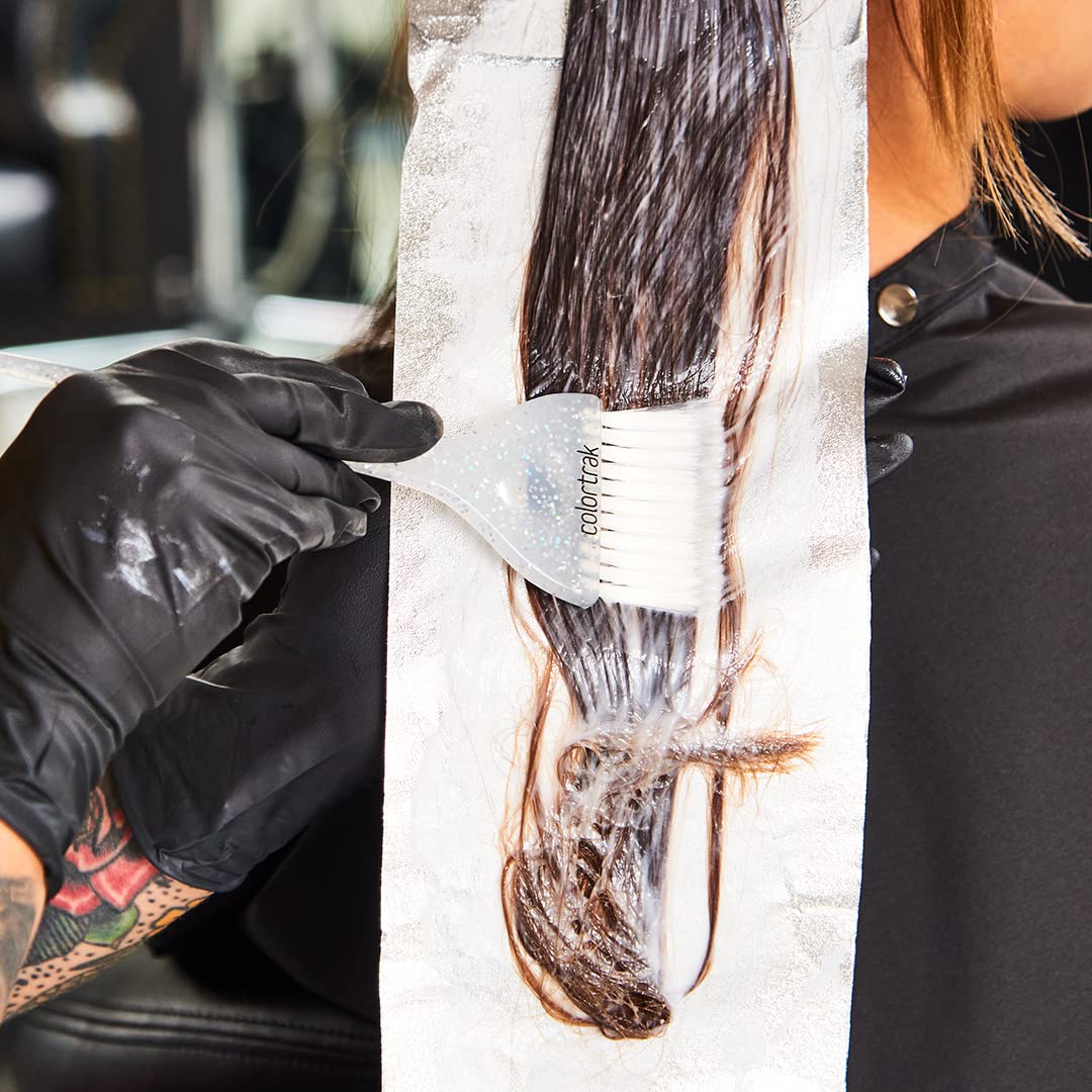 Colortrak Galaxy Glitter Hair Color Brush Set – 2-Piece Highlighting & Coloring Kit with Wide Soft & Stiff Bristle Brushes for Large Sections