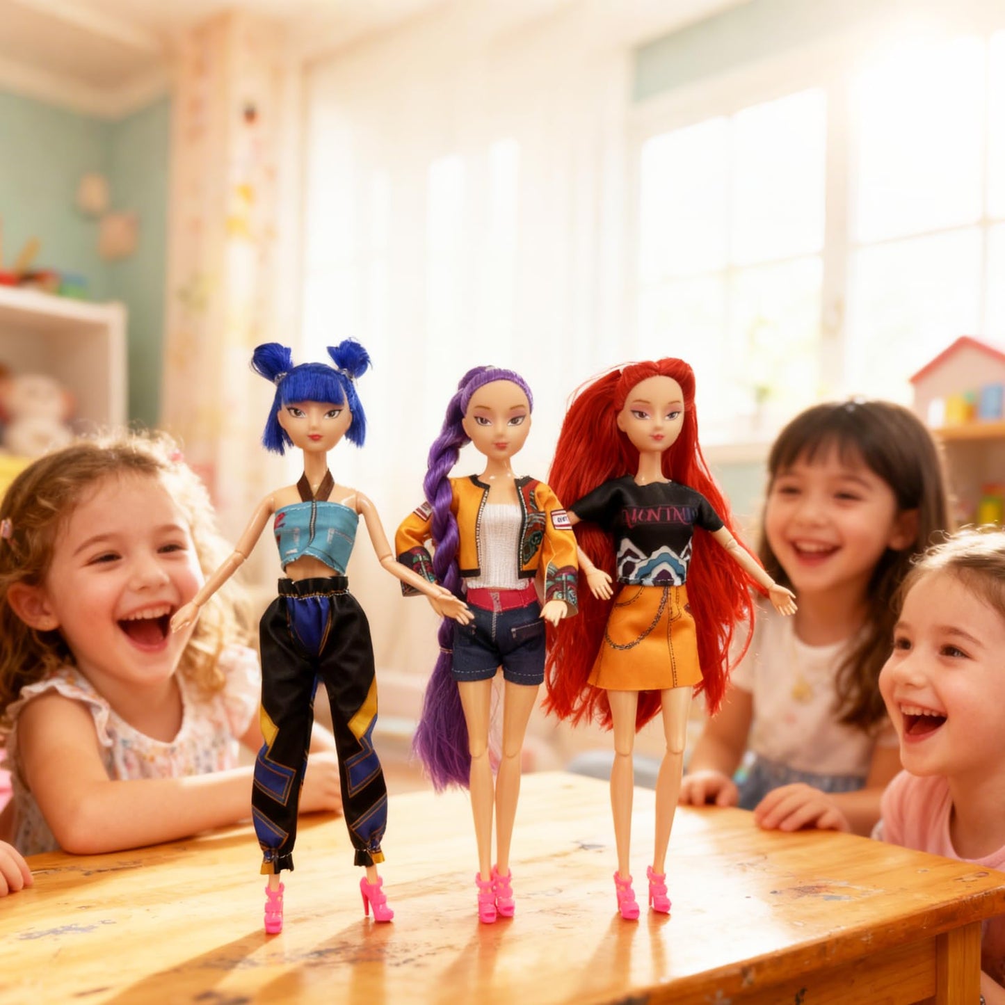 Skeelful 2025 New Hunter Fashion Doll,11.5'' Hunter Fashion Dolls for Kids,Made to Move Hunter Fashion Doll,Great Gift Idea for Girls Fans (D-3PCS)