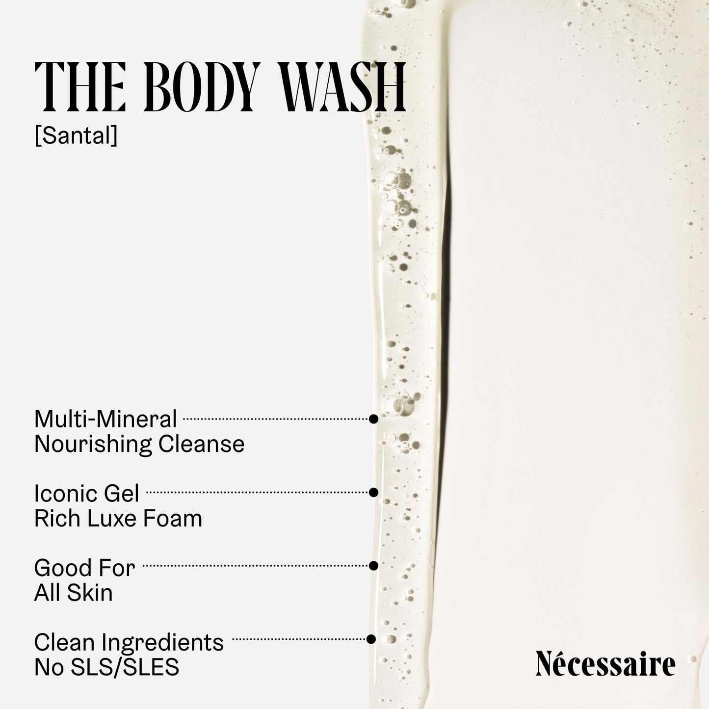 Nécessaire Body Essentials 3-Piece Set – Santal Body Wash, Lotion & Aluminum-Free Deodorant – Travel Size, Hypoallergenic, Dermatologist-Tested