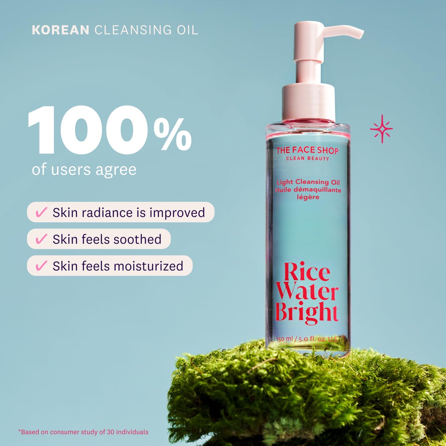 The Face Shop Rice Water Bright Cleansing Duo Set – Gentle Face Wash & Pore Control Cleansing Oil, Hydrating, Moisturizing, Vegan, Korean Skincare