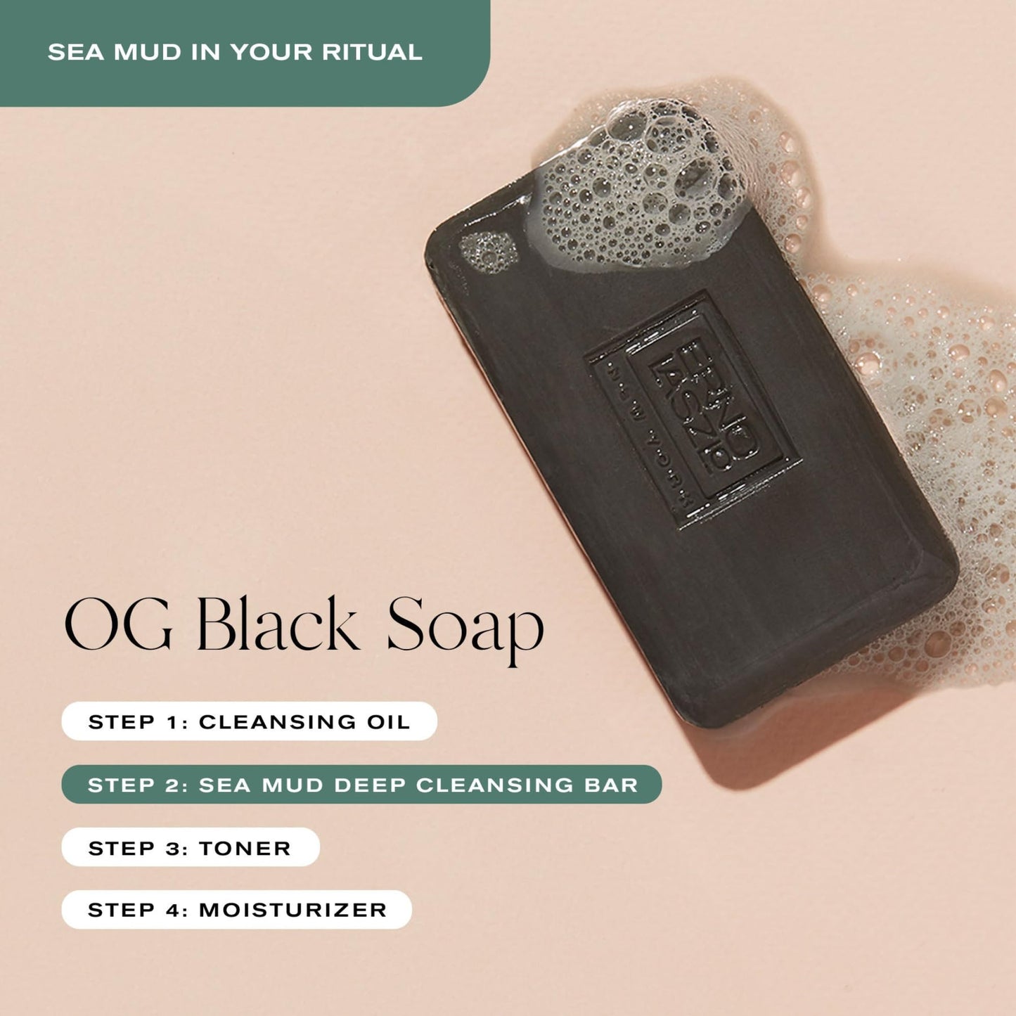 Erno Laszlo Sea Mud Face Wash Bar – Detox Charcoal Soap with Dead Sea Mud, Removes Oil, Unclogs Pores, Exfoliates & Purifies, 3.4 oz