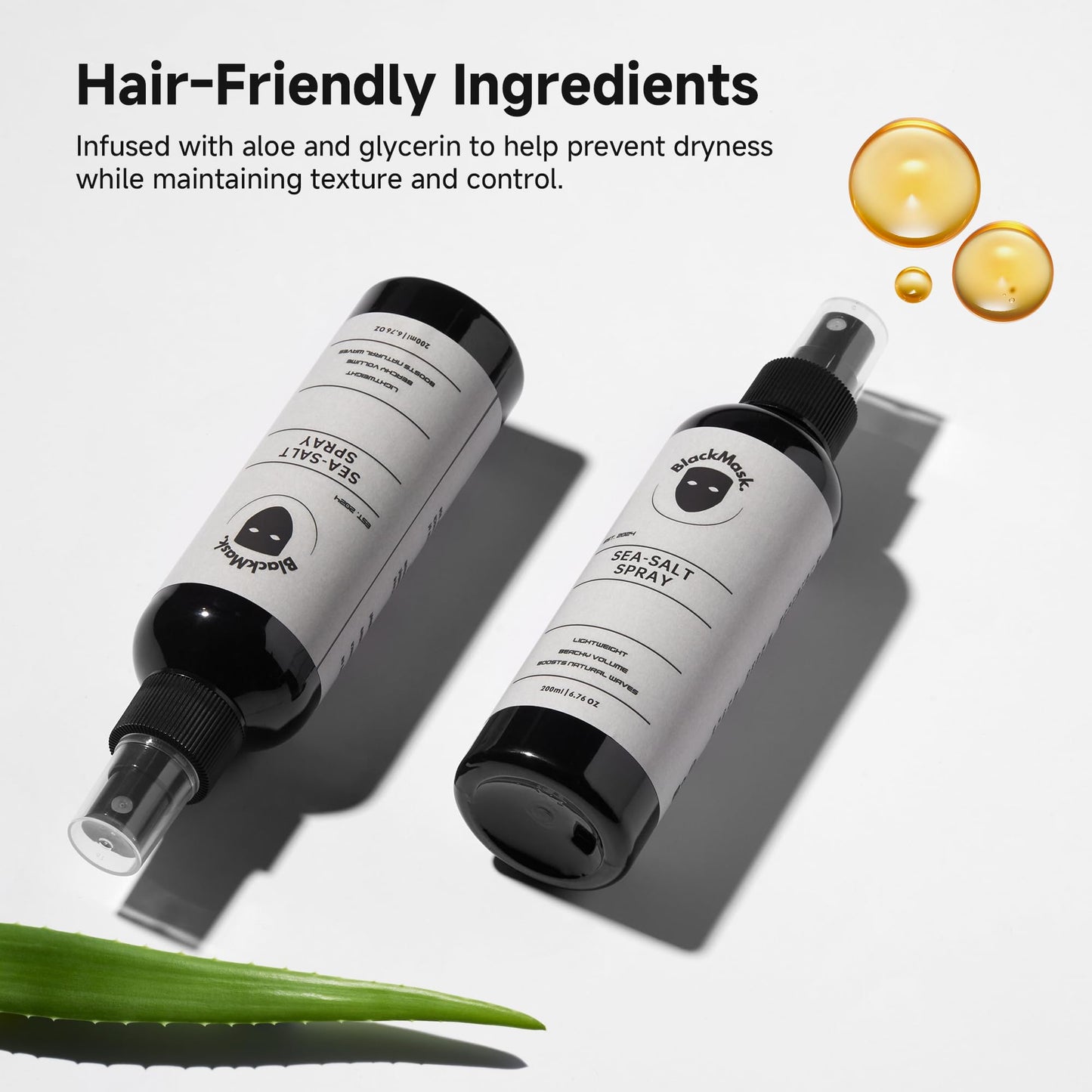 BlackMask Sea Salt Spray for Men – Natural Volume & Texture, Lightweight Hold, Effortless Style