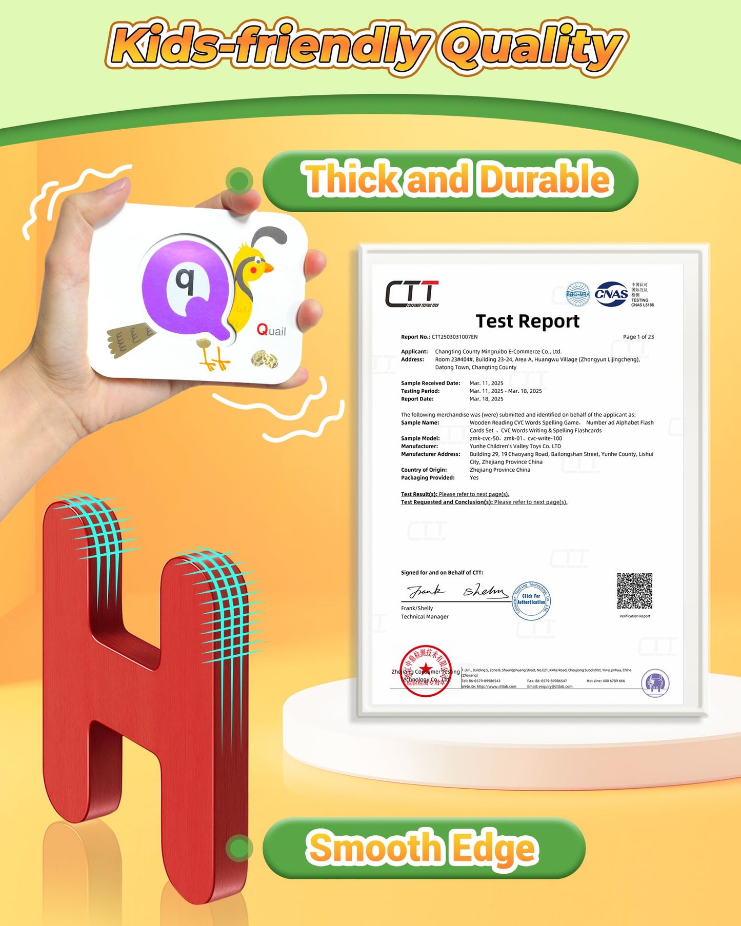 Gojmzo Alphabet Flash Cards & Wooden Blocks, ABC Learning, Numbers & Sight Words Game for Toddlers & Preschool Montessori Educational Toy 3+