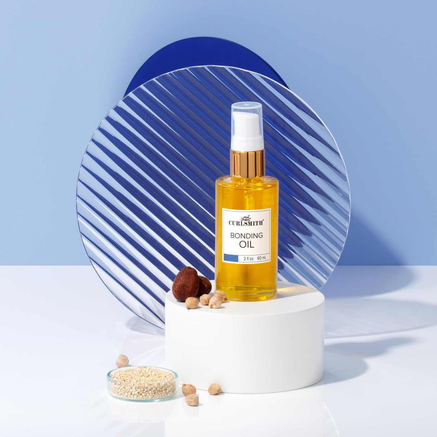 CURLSMITH – Bonding Oil, Lightweight Finishing Oil, For All Hair Types Including Dry & Damaged (60ml/2 fl oz)