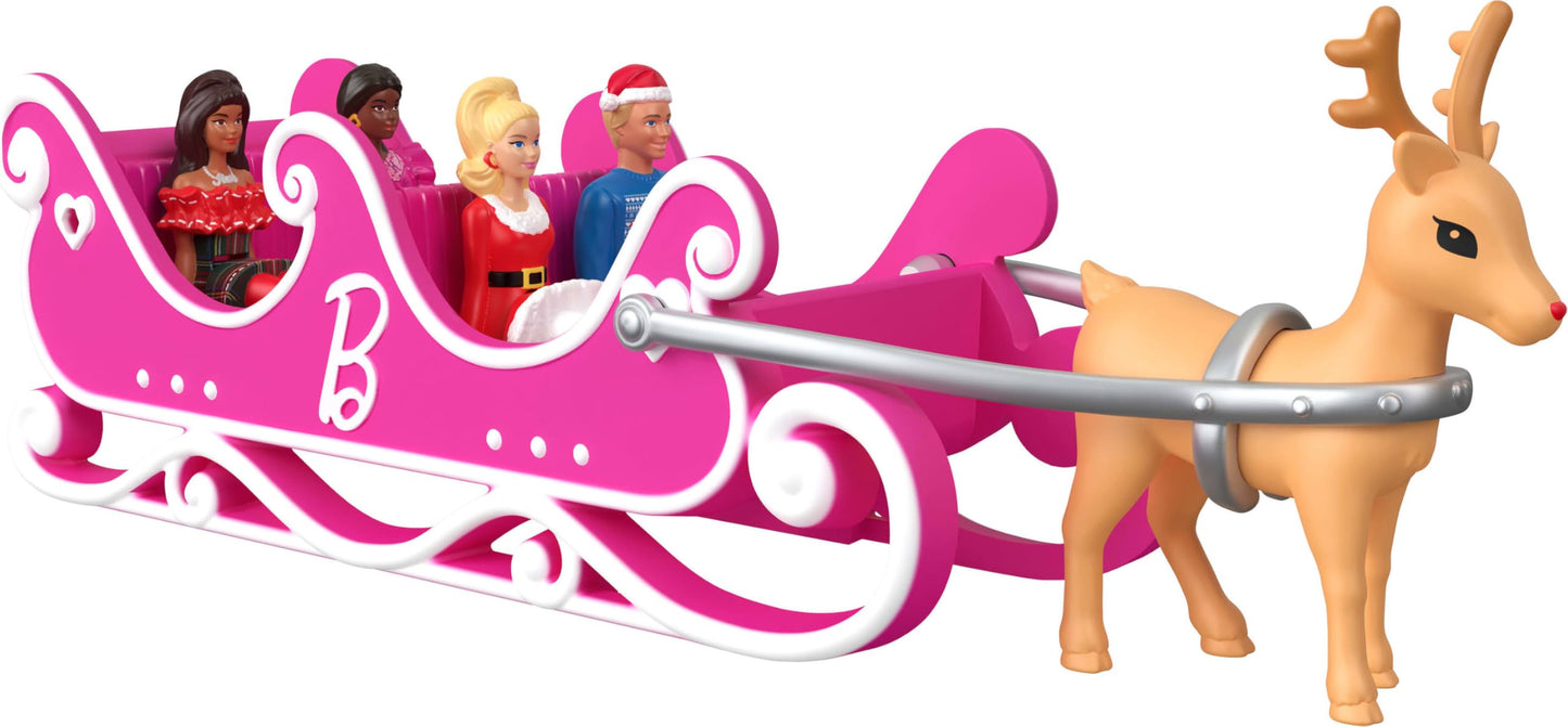 Barbie Mini Land Collectible Advent Calendar with 1.5-Inch Dolls & 24 Days of Surprises, Winter Village Play Areas for Storytelling Fun