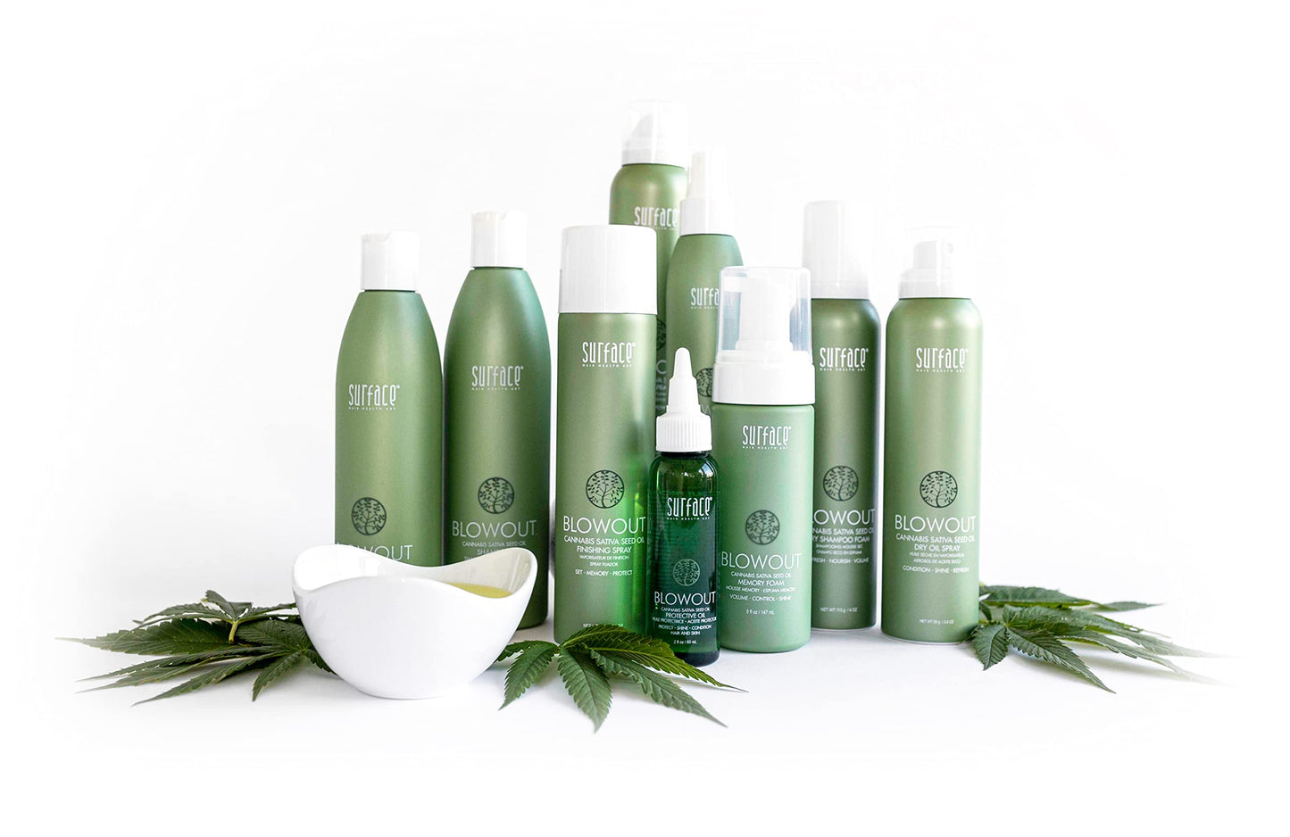 SURFACE Hair Blowout Memory Foam Mousse 5 fl oz – Lightweight Volumizing & Heat Protectant for Men & Women, Infused with Babassu Oil