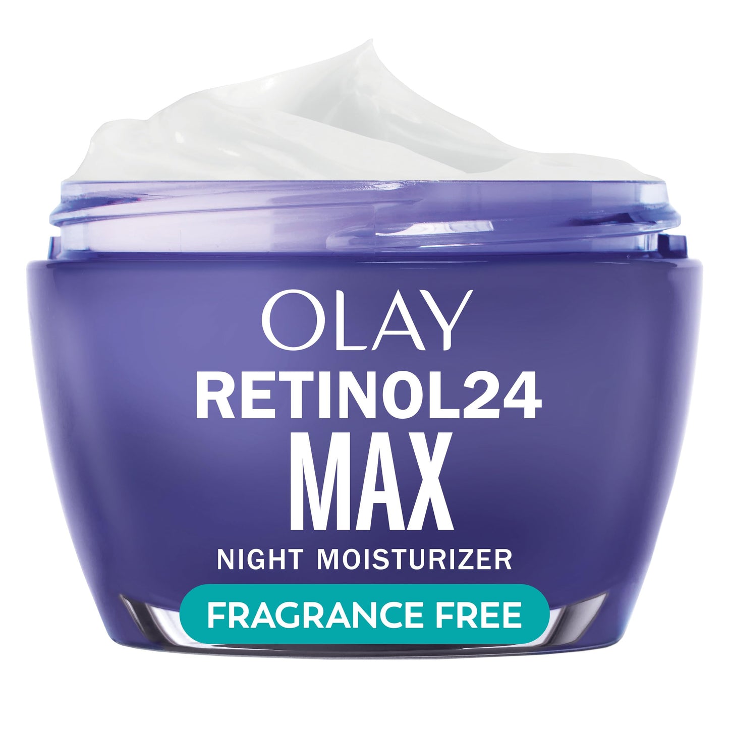 Olay Retinol 24 MAX Night Face Moisturizer - Fragrance-Free Anti-Aging Cream for Women with Peptides & Glycerin, Hydrates, Firms & Smooths Fine Lines, 1.7 Oz