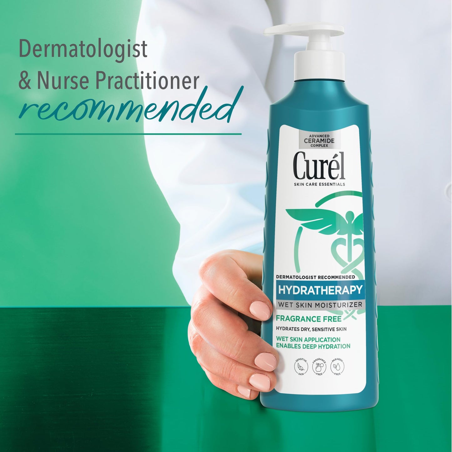 Curel Hydra Therapy In Shower Lotion, Itch Defense Body Moisturizer with Advanced Ceramide Complex, Vitamin E, & Oatmeal Extract, 12 Oz