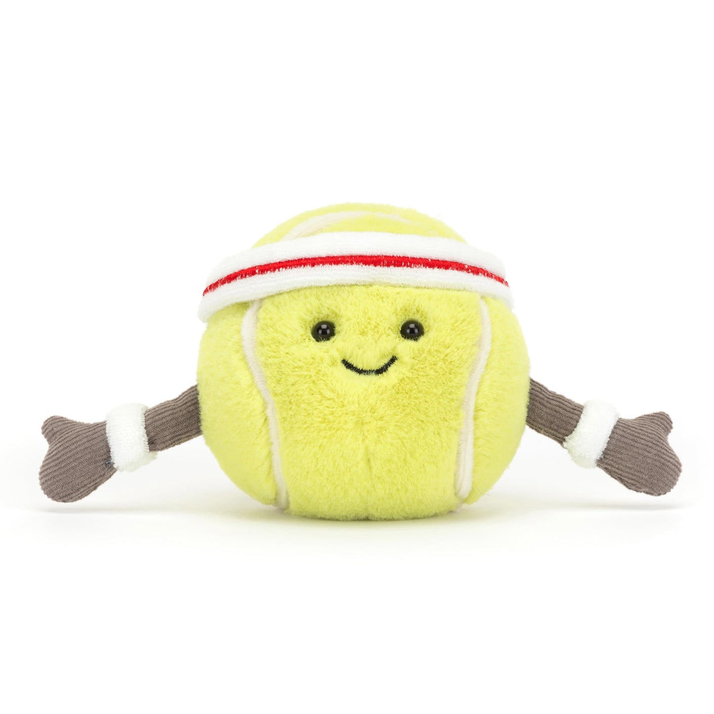Jellycat Amuseables Tennis Ball Stuffed Toy, 3.5 inches - Tennis Ball Plush for Sports Fans