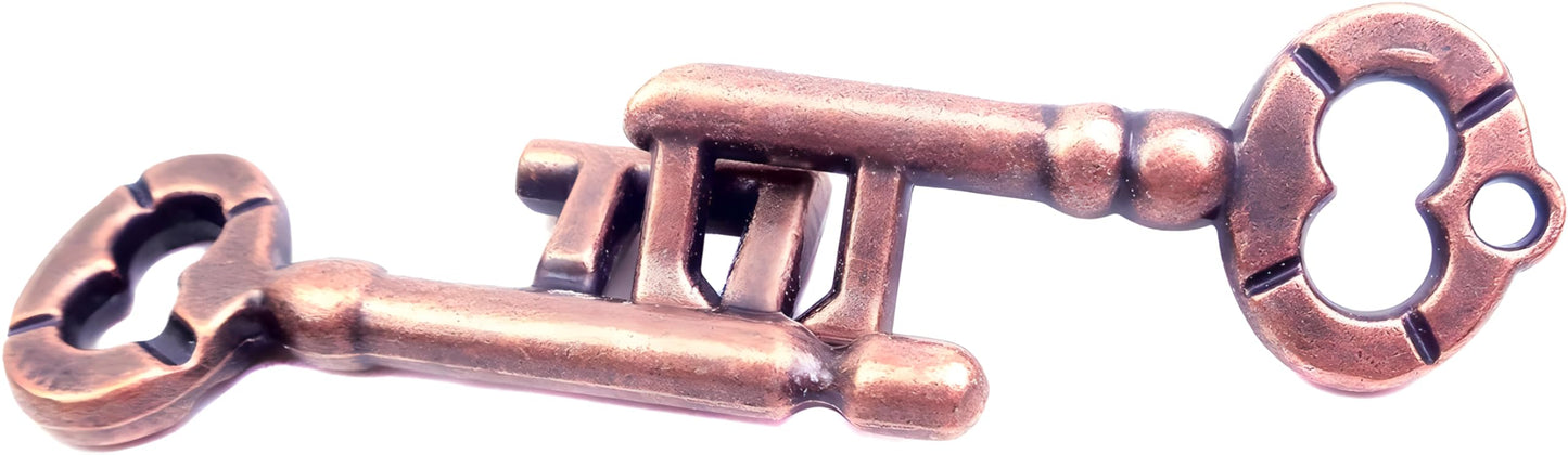 Traditional Metal Brain Teaser – Classic Puzzle Toy for Logic & Skill Development (Keys)