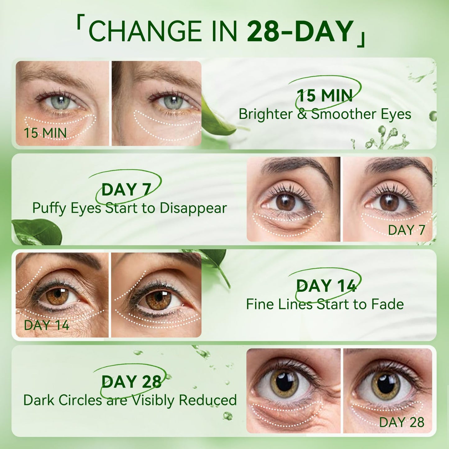 BREYLEE Aloe Vera Eye Masks 60 Pcs – Natural Under Eye Treatment for Dark Circles, Puffy Eyes, Fine Lines & Wrinkles, Firm & Hydrate Skin