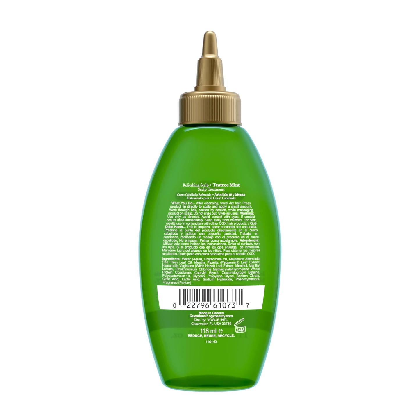 OGX Extra Strength Rosemary Mint Scalp Treatment – Refreshing Leave-In with Peppermint & Witch Hazel, Detox & Clarify for Shiny, Healthy Hair, 4 fl oz