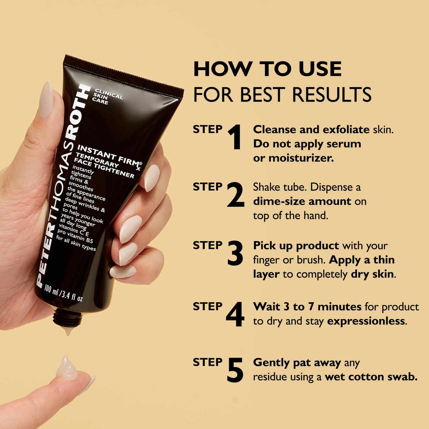 Peter Thomas Roth | Instant FIRMx® Temporary Face Tightener | Firm and Smooth the Look of Fine Lines, Deep Wrinkles and Pores