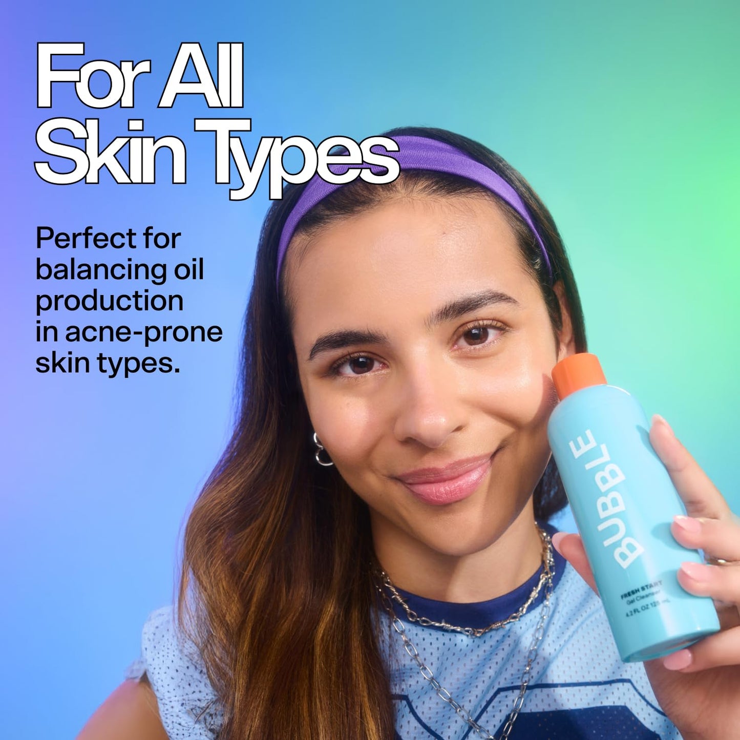 Bubble Skincare Fresh Start Gel Face Wash – Gentle PHA Exfoliator, Reduces Oil & Clogged Pores, Soothes Sensitive Skin, Vegan, 125ml