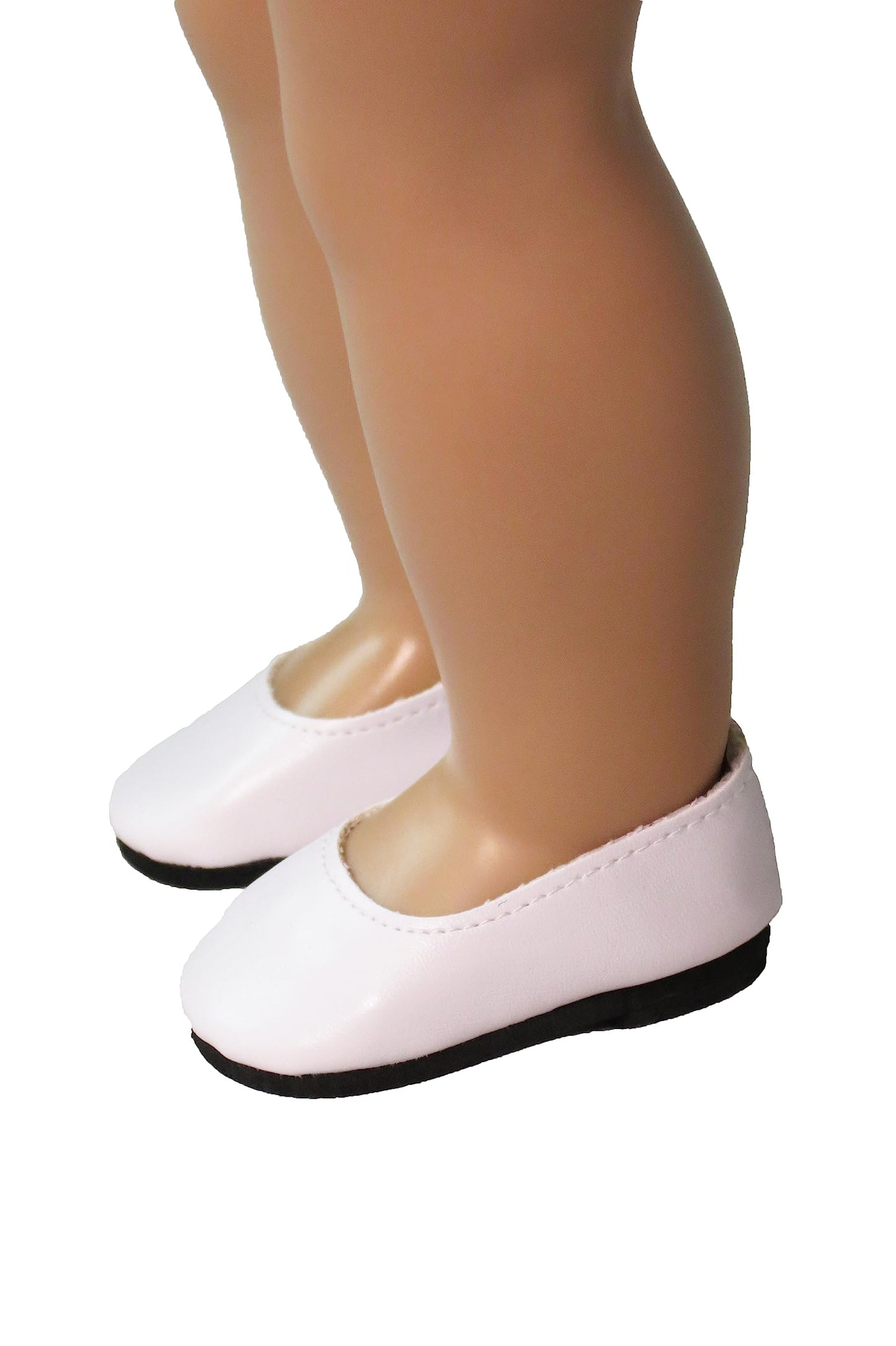 American Fashion World 18-Inch Doll Flats, 3-Pack Red, White & Black | Trendy Premium Doll Shoes for Popular Brands