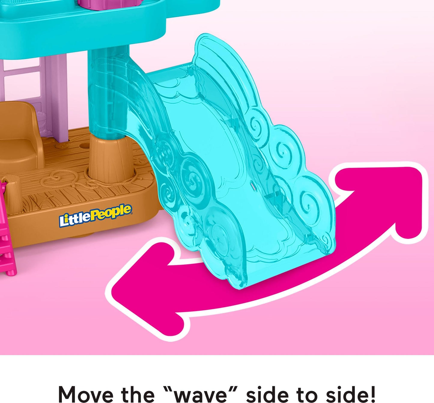 Fisher-Price Little People Toddler Toy Barbie Beach House Playset, Figures and Accessories for Preschool Pretend Play Kids Ages 18+ Months