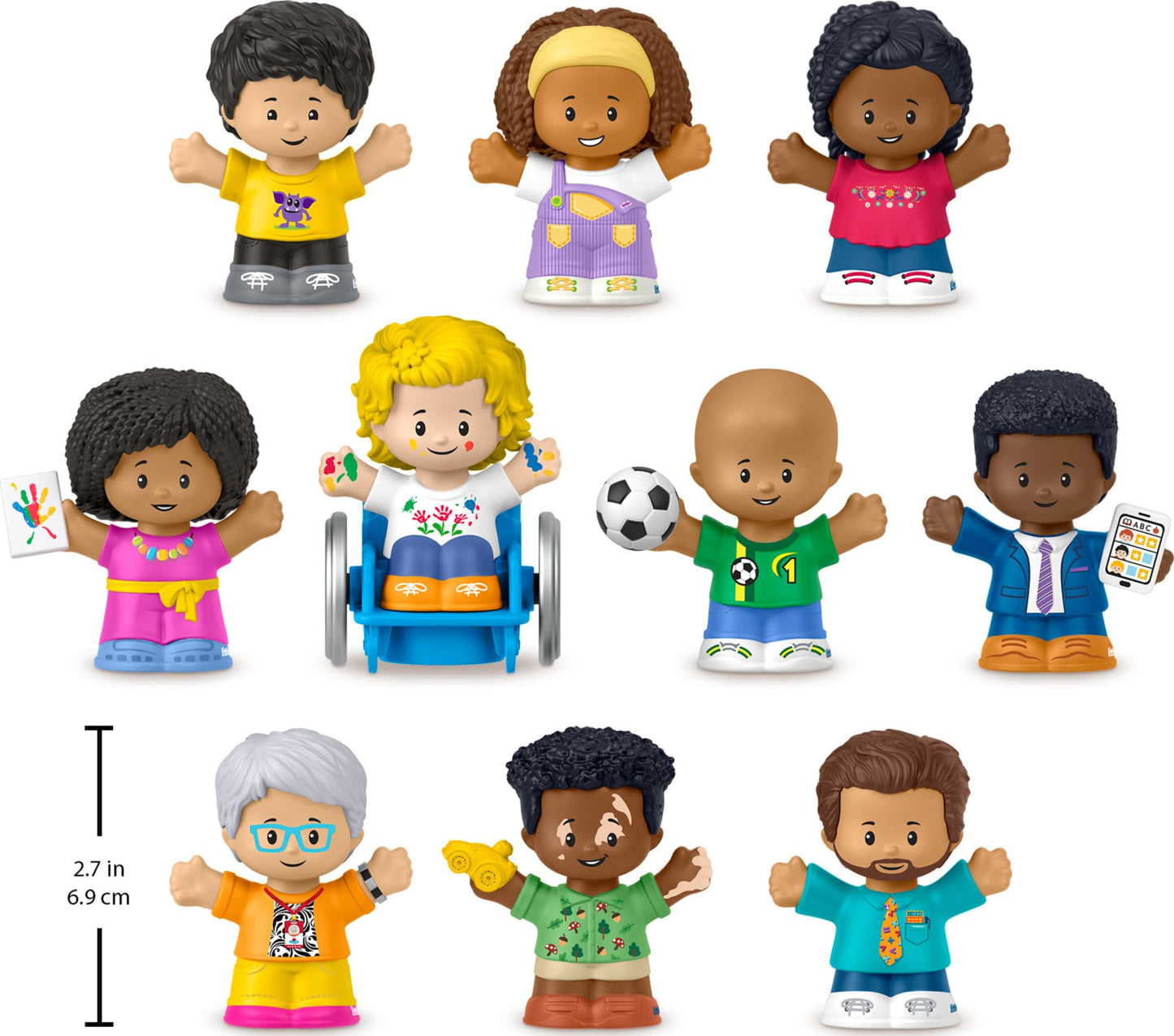 Fisher-Price Little People Toddler Toys Classroom Figures 10-Piece Set for Preschool Pretend Play for Kids Ages 1+ Years (Amazon Exclusive)