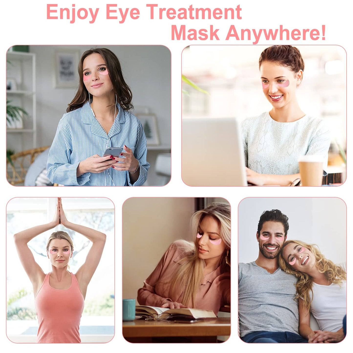 30 Pairs Rose Eye Masks - Under Eye Patches for Dark Circles, Puffiness, Wrinkles & Fine Lines, Skincare for Women & Men