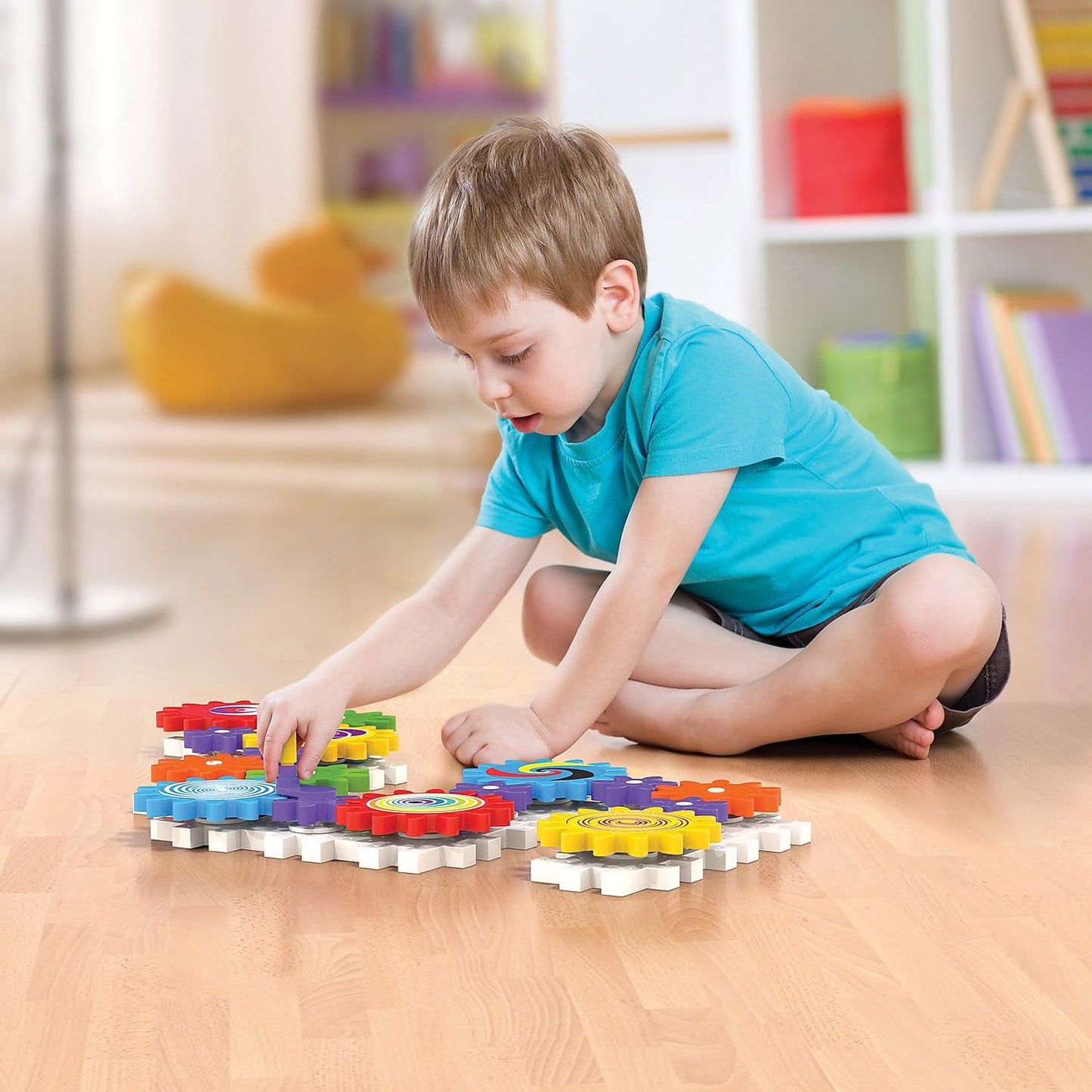 Quercetti Kaleido Gears - 55 Piece Building Set with 3 Different Sized Gears Georello Kaleido Gears