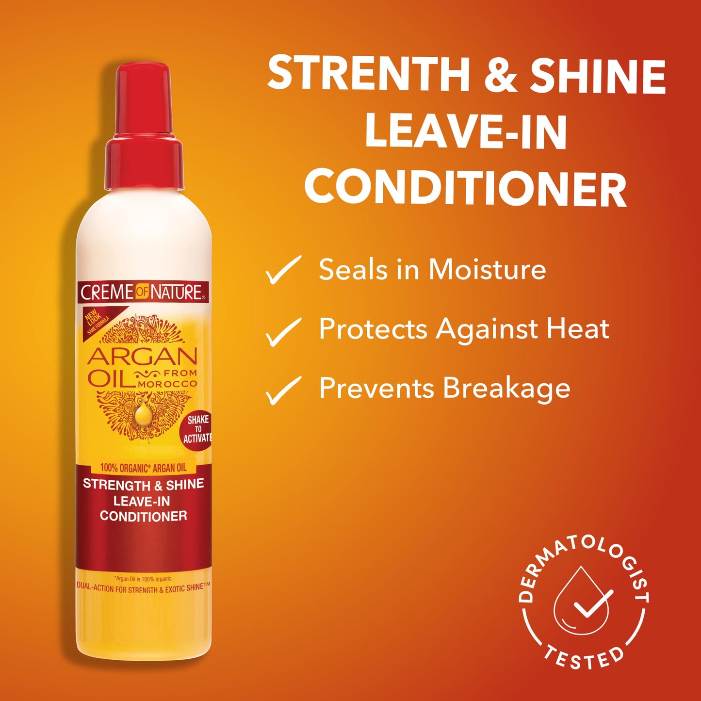 Creme of Nature, Argan Oil Leave In Conditioner, Detangling and Conditioning Formula for Normal Hair 8.45 Fl Oz