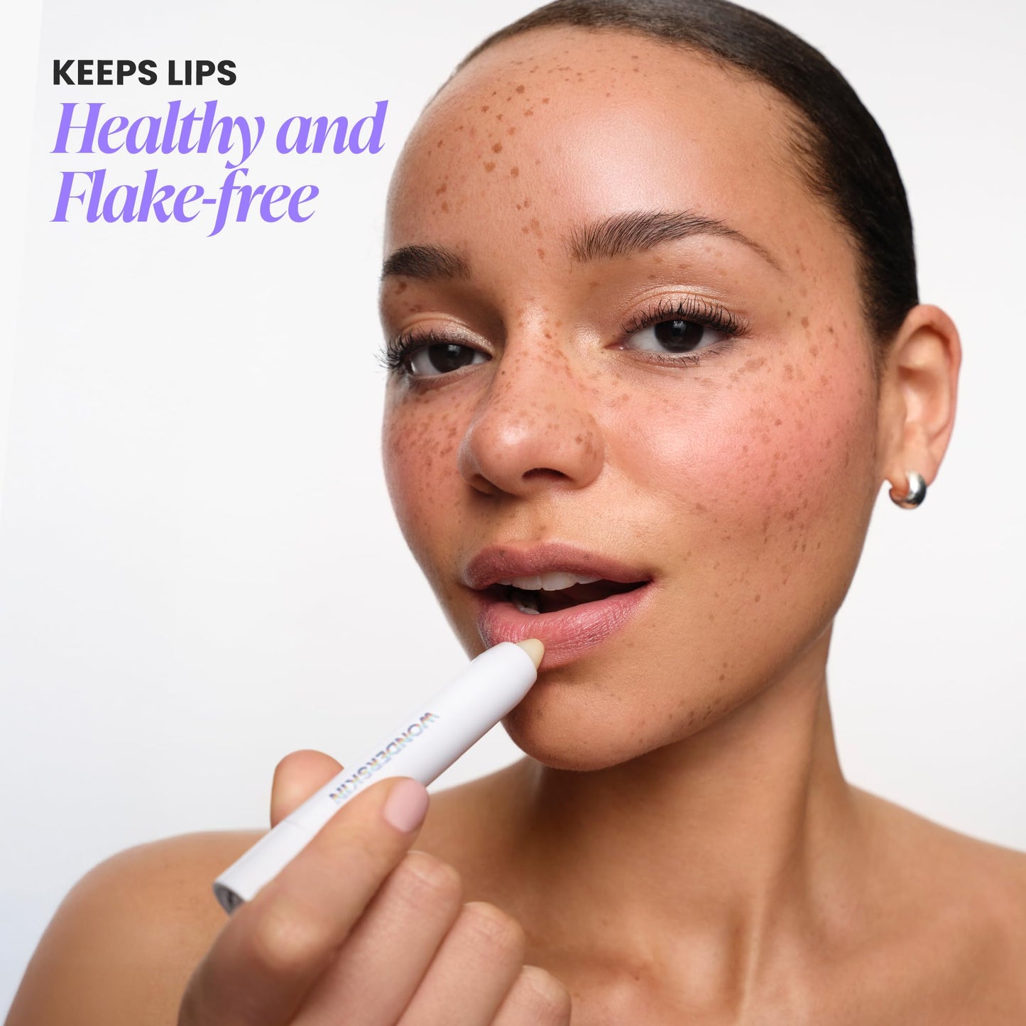 Wonderskin 3-in-1 Lip Scrub & Balm – Exfoliator, Moisturizer & Hydrator for Smooth, Soft, Flake-Free Lips, One-Step Lip Care, 0.10 oz