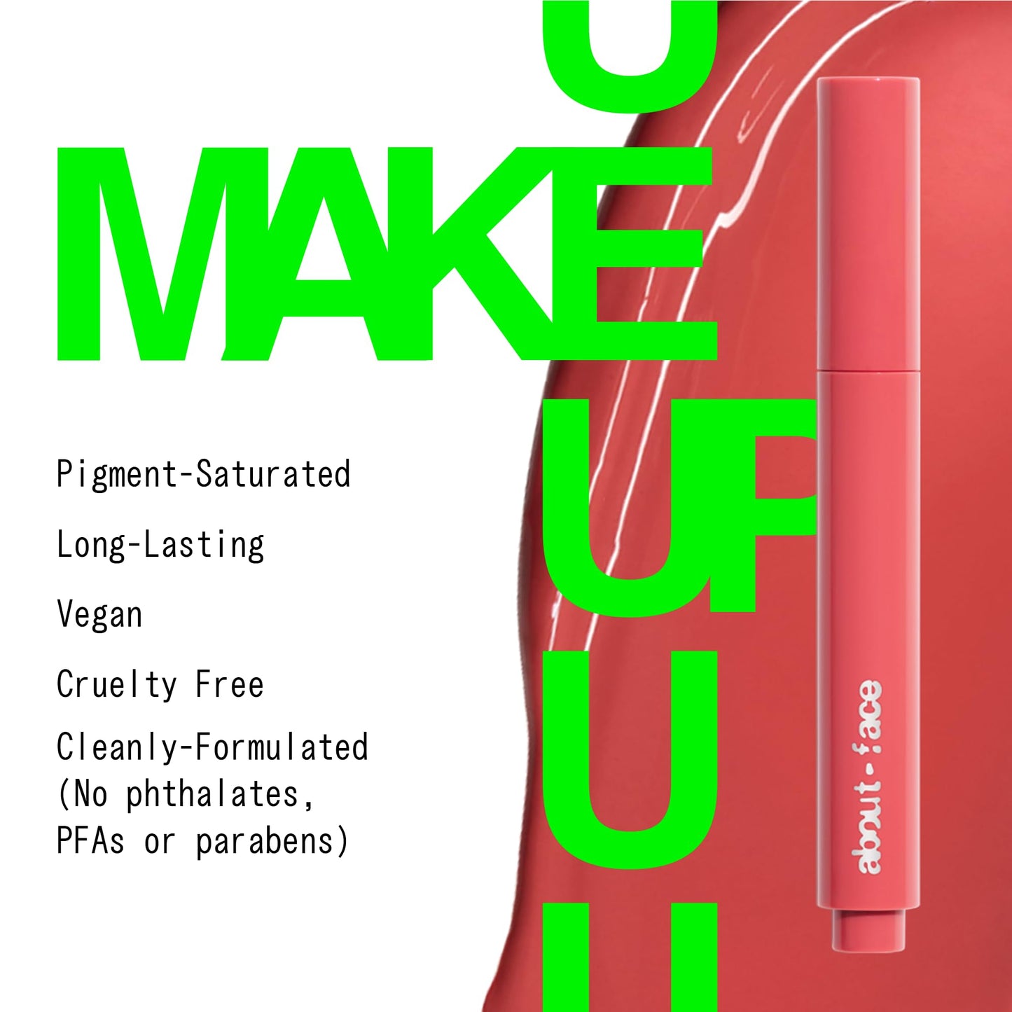 aboutface Cherry Pick Lip Color Butter – Hydrating, High-Shine Lip Balm with Cherry Butter & Pomegranate Flower Extract, Vegan, 0.06 oz