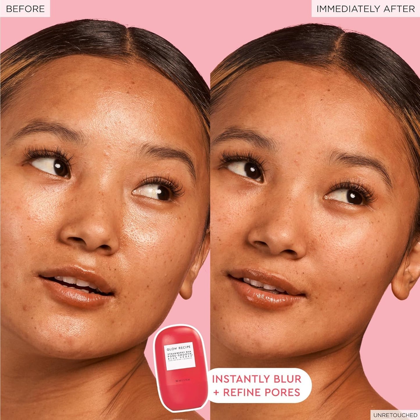 Glow Recipe Smooth Skin Sailing Set – Watermelon Glow Moisturizer + BHA Strawberry Pore Minimizer Blurring Drops, 2-Piece Skincare