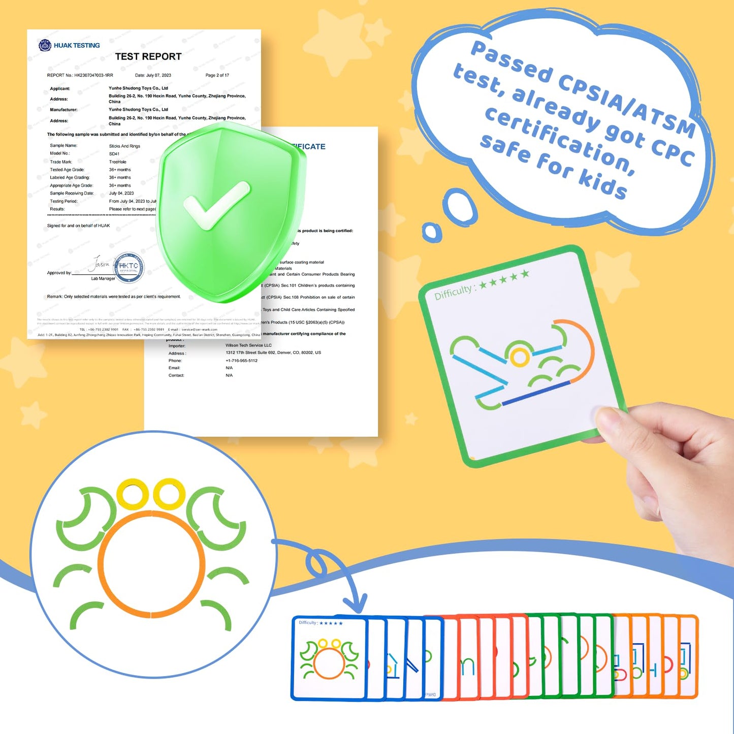 142pcs Wooden Pattern Blocks & Tangram Puzzle Set ā STEM Brain Teaser, Montessori Activity Toy for Kids Ages 3-5, Gift for Boys & Girls