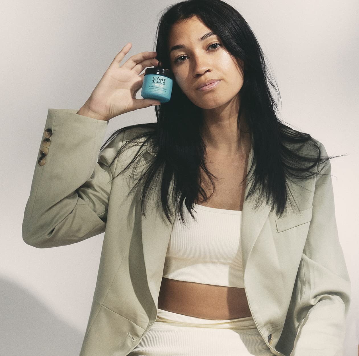 Eight Saints Up the Anti Night Cream – Natural Anti-Aging Face & Neck Moisturizer with Niacinamide & Hyaluronic Acid, 2 oz