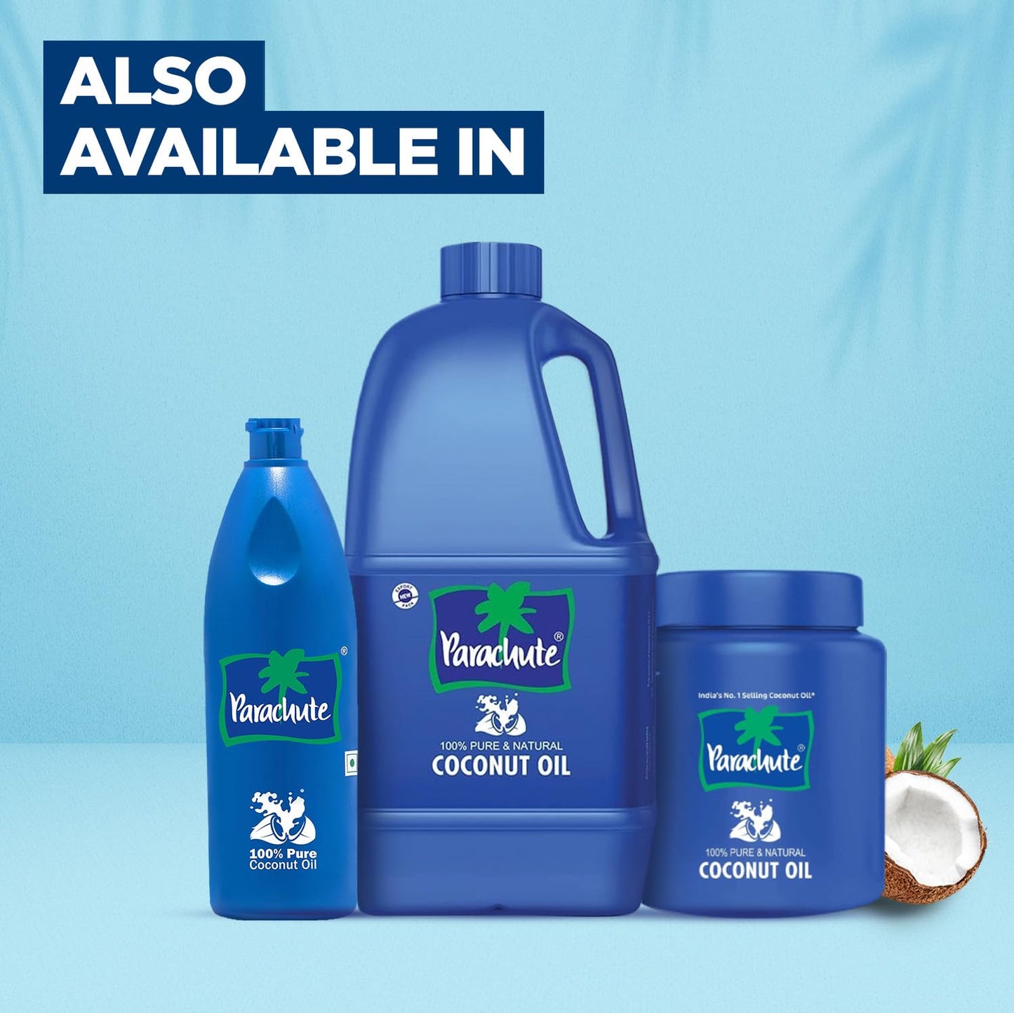 Parachute 100% Pure and Natural Unrefined Coconut Oil | No Chemicals & Added Preservatives | 18.8 fl oz