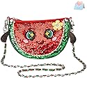 CozyWorld Fruit Watermelon Purse Flip Sequin - Fruits Plush Purse, Kids Fashion Handbag, Toddler Toy Hand Bag - Easter Basket Stuffer Gift Age 5-12
