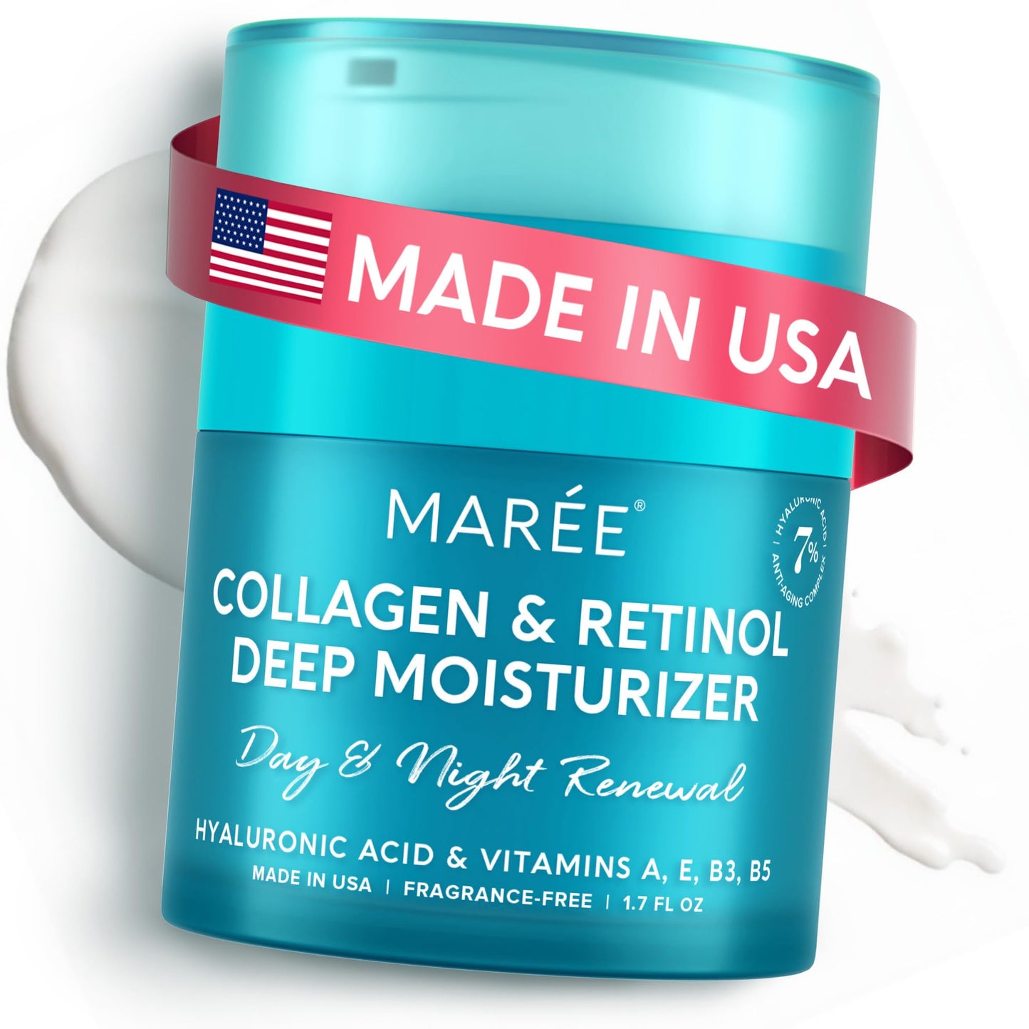 MAREE Retinol Face Moisturizer for Women – Anti-Aging Wrinkle Cream with Collagen, Skin Tightening Facial Moisturizer