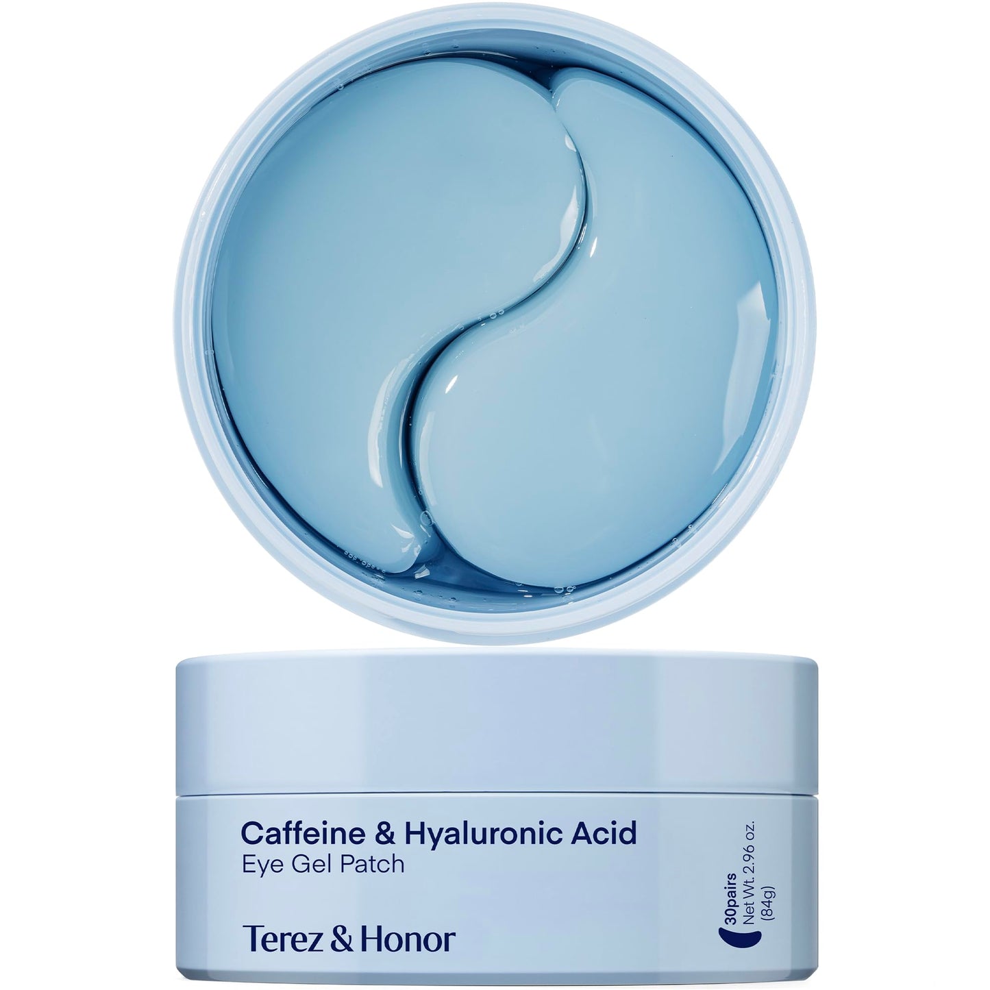 TEREZ & HONOR Korean Hydrogel Under Eye Patches - 60 Masks with Caffeine, Hyaluronic Acid & Niacinamide for Dark Circles, Puffiness & Wrinkles