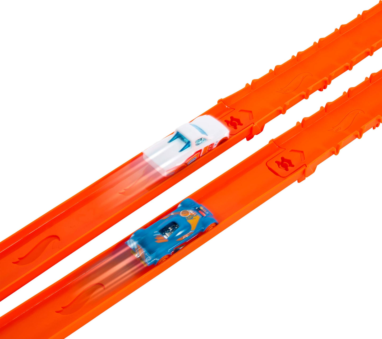 Hot Wheels Track Builder Deluxe Set with 2 Die-Cast Cars, 25ft Snap Tracks & Connectors for Custom Racing (Amazon Exclusive)