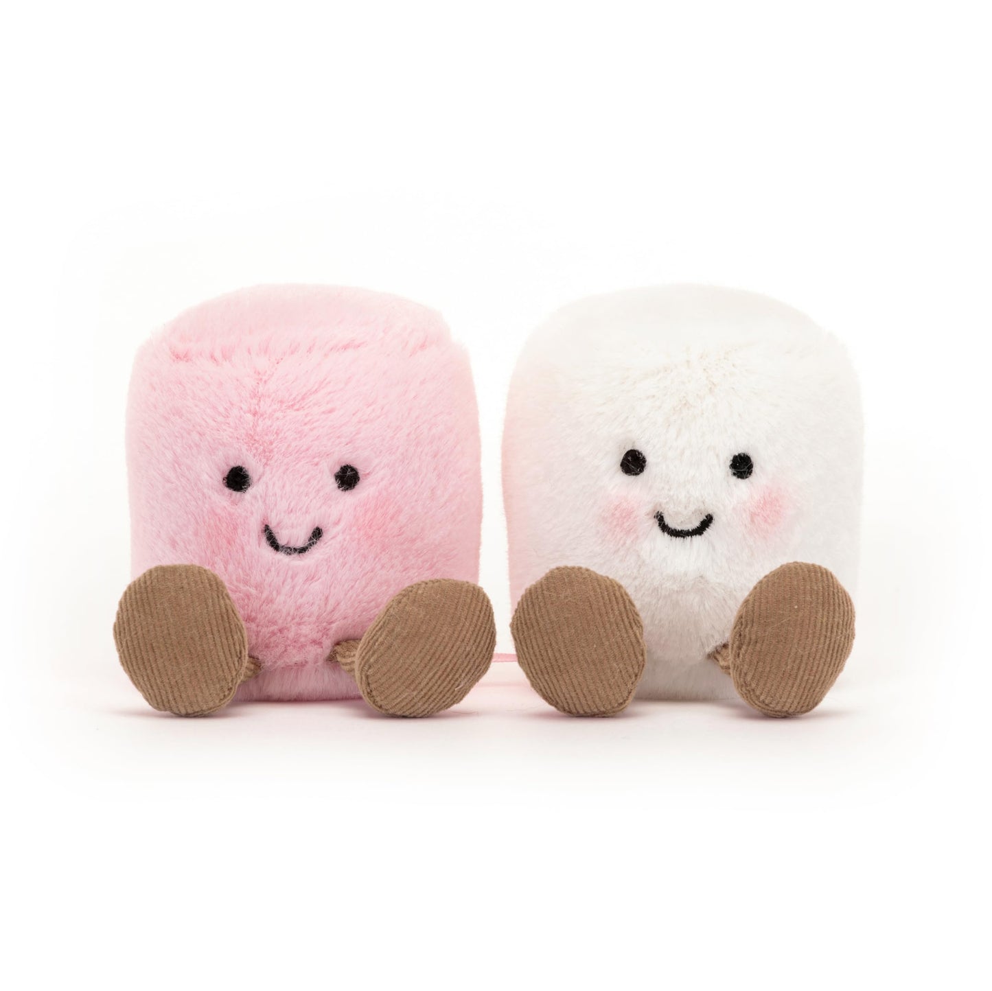 Jellycat Amuseables Pink and White Marshmallows Stuffed Toy, 3.5 inches | Food Plush | Fun Gift Idea