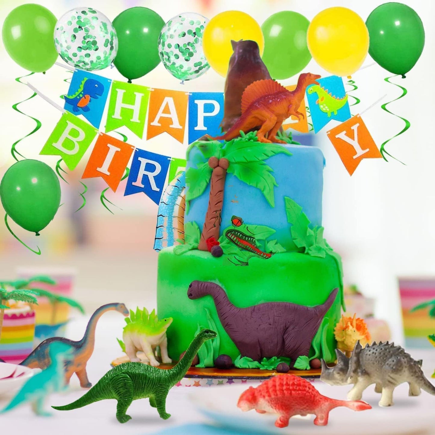 OuMuaMua Dinosaur Toys 78-Pack – Mini Plastic T-Rex, Stegosaurus & Monoclonius Figures for Kids, Birthday Party Favors & Holiday Gifts