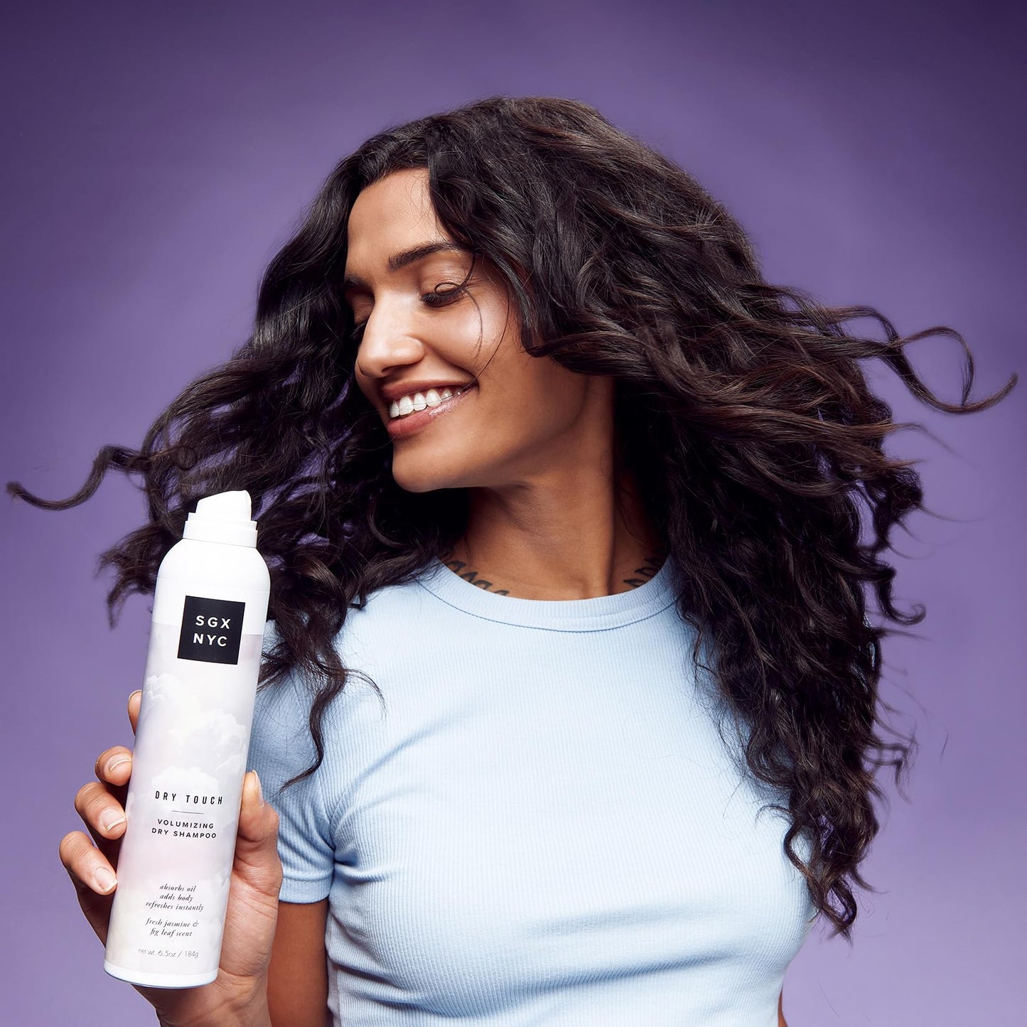 SGX NYC Dry Touch Volumizing Dry Shampoo - Paraben Free, Vegan Dry Shampoo Spray Absorbs Excess Oil - Fresh and Bouncy Hair with No Residue - 6.5 oz