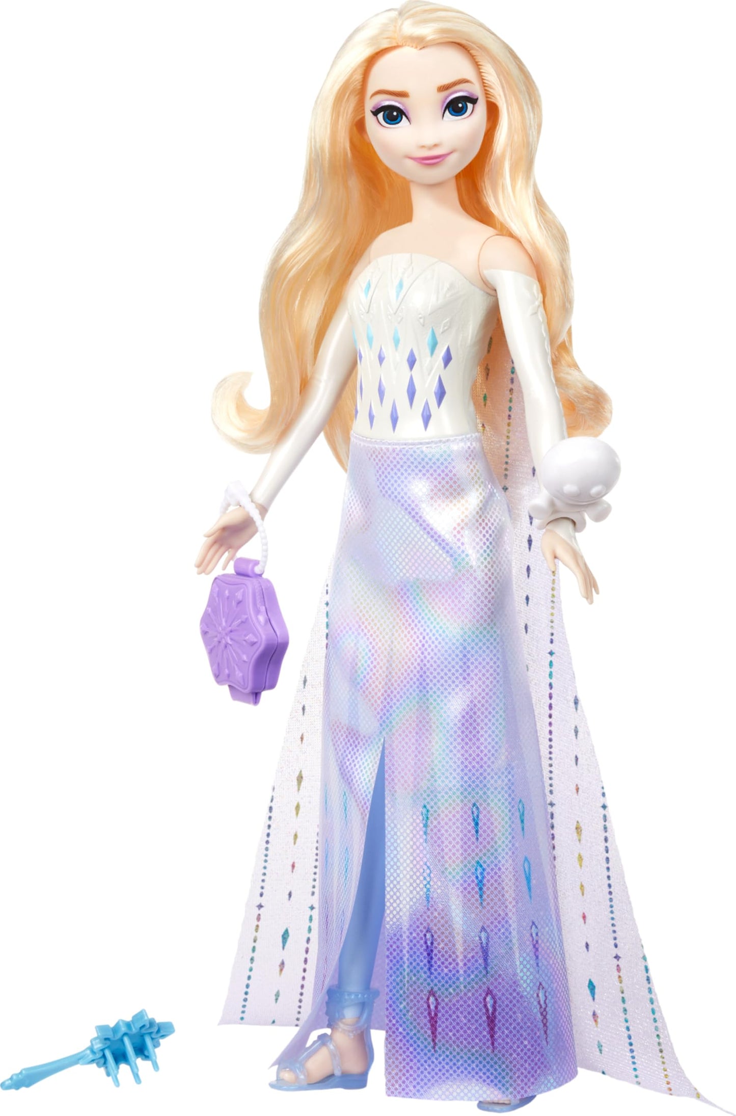 Mattel Disney Frozen Elsa Fashion Doll Set, Spin & Reveal with 11 Surprises Including 5 Accessories, 5 Stickers & Play Scene, Inspired by the Movie