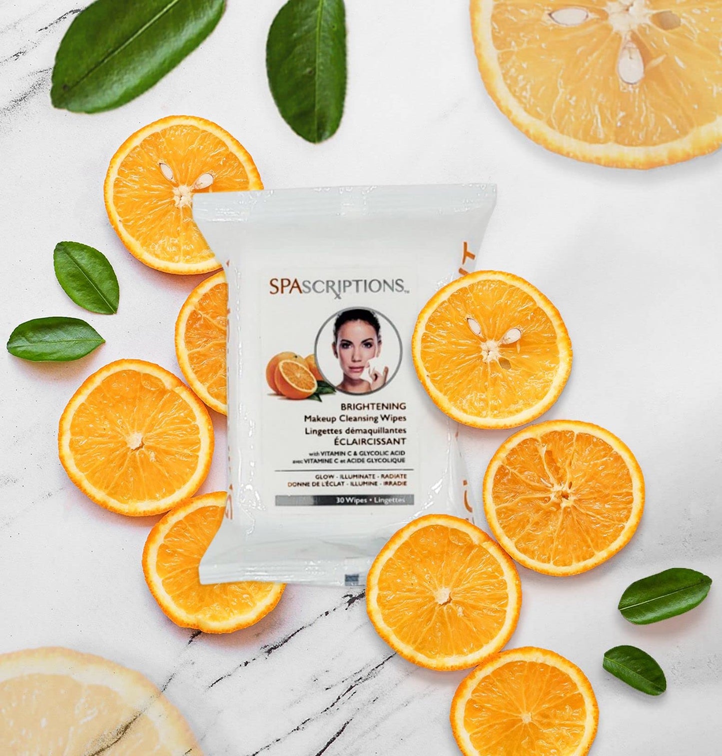 Spascriptions™ Anti-Aging Brightening Towelettes – Moisturizing, Pore-Refining, Collagen & Vitamin C, Removes Waterproof Makeup, 120 Ct, 4 Pack