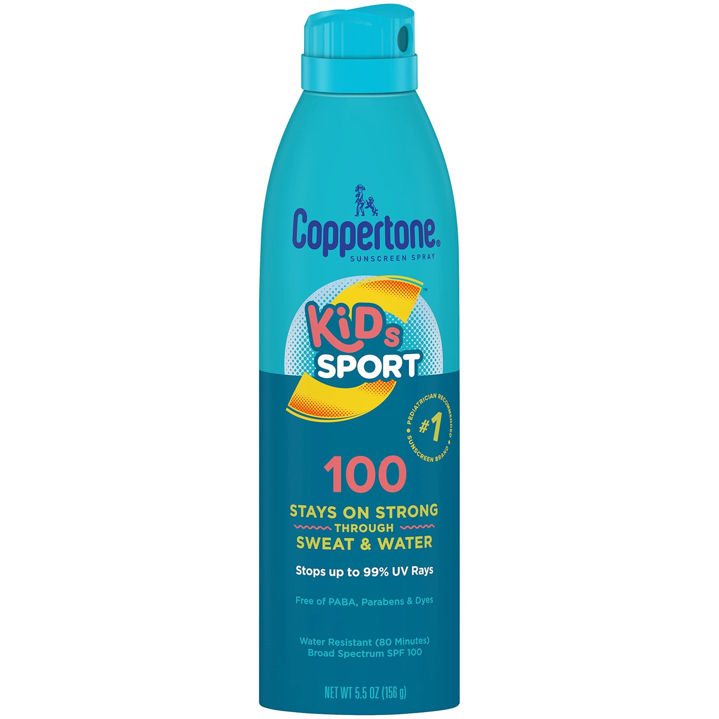 Coppertone SPORT KIDS Sunscreen Continuous Spray SPF 100 (5.5 Ounce) (Packaging may vary)