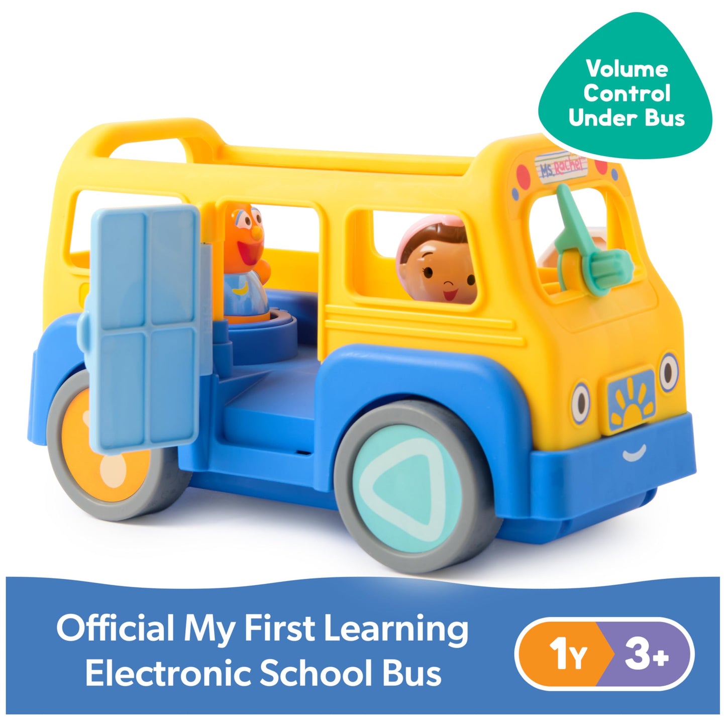 Ms. Rachel Official My First Learning Electronic School Bus with 2 Figures, Music & Sounds, Educational Toys & Toddler Toys for Girls & Boys Ages 1-3+