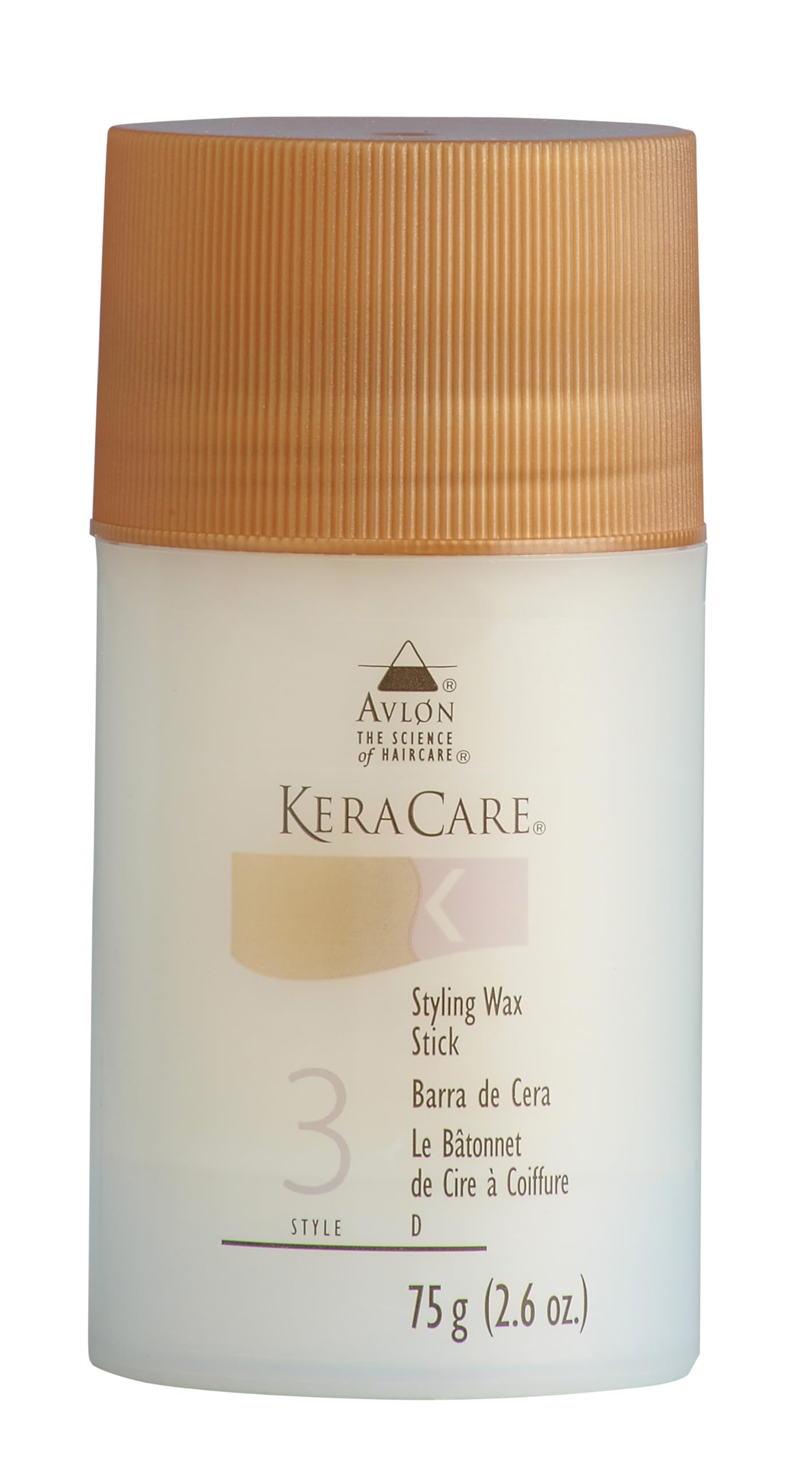 Avlon KeraCare styling wax stick on a white background