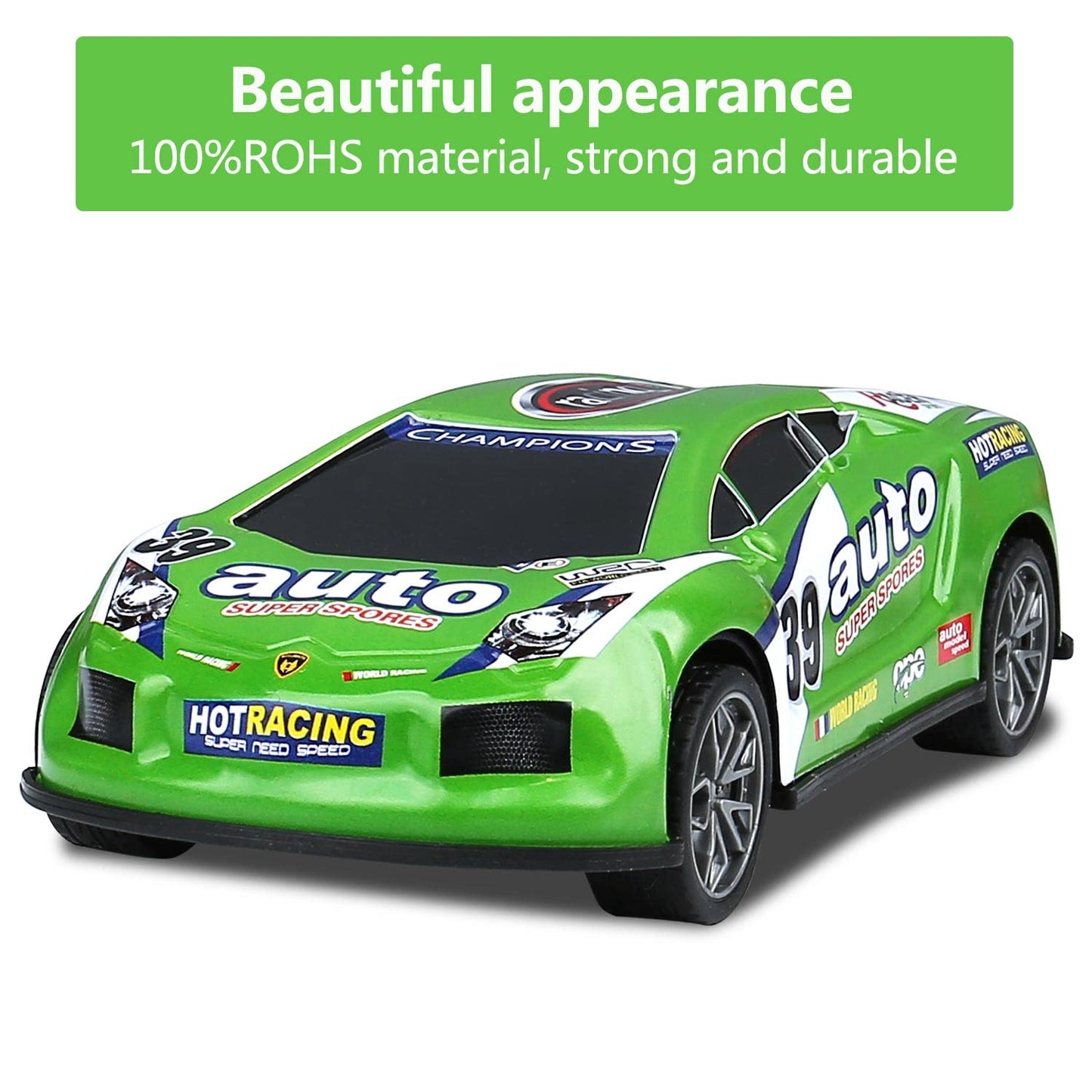 ZOHANINDL 7" Friction Power Cars 3-Pack – Push & Go Pull Back Race Trucks, Wind-Up Toys for Toddlers 3-7 Years, Boys & Girls Birthday Gift